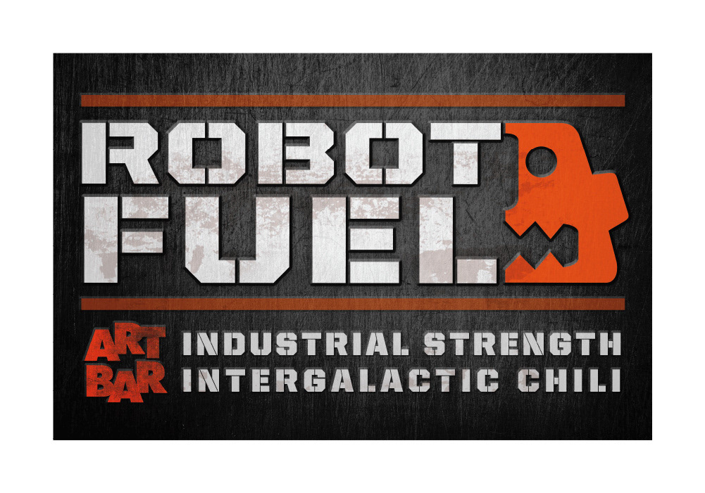 Art Bar Robot Chili Logo Signage