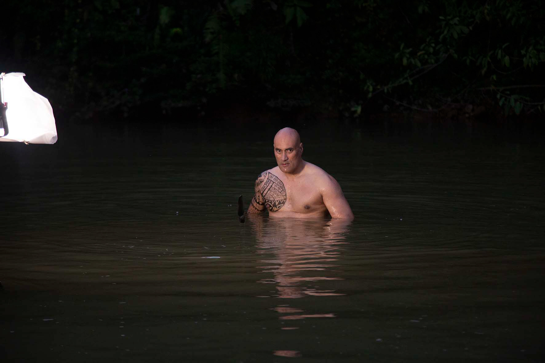 Dalit (Shane Rangi) in Moyog River, Penampang.