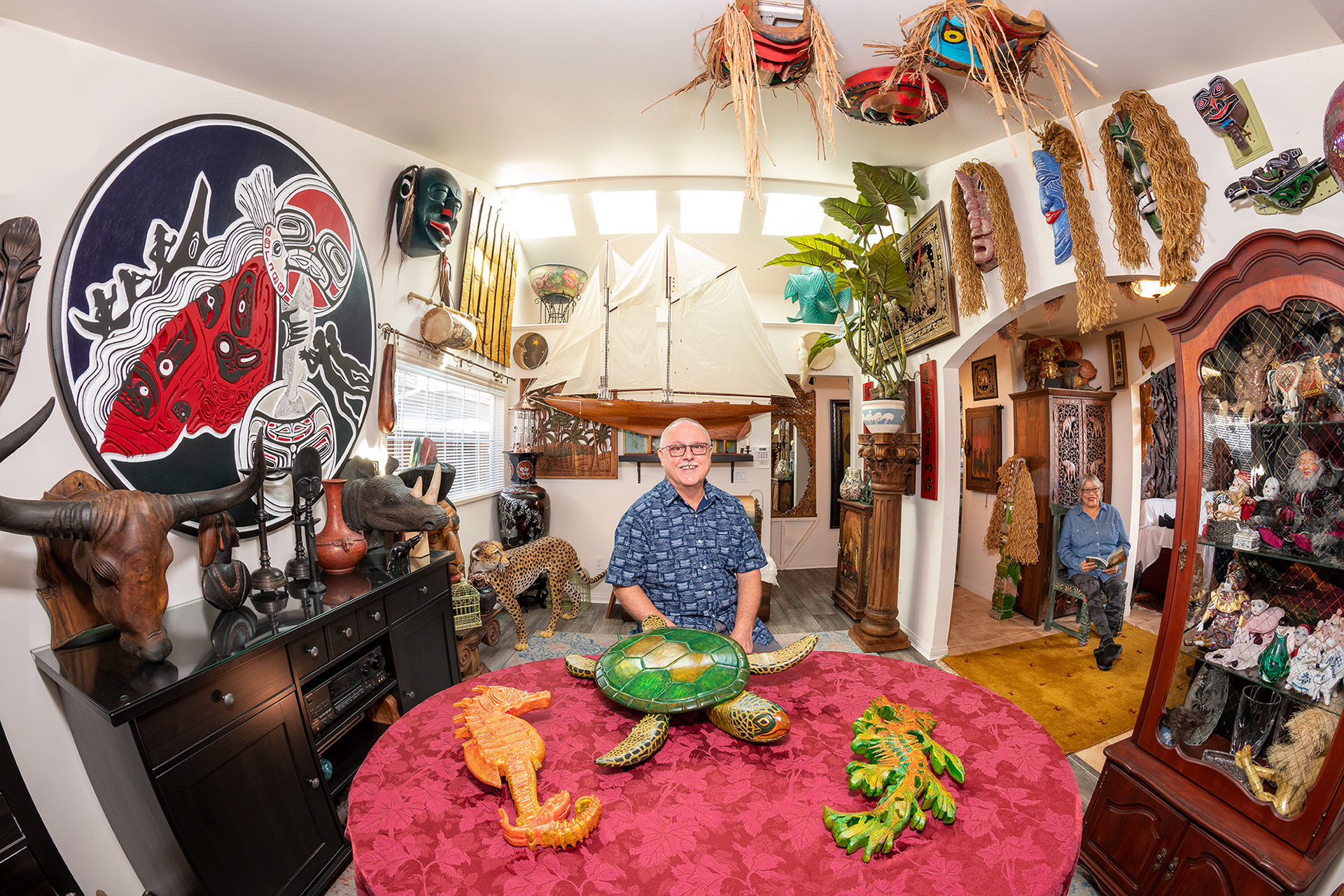Christine Gokol and David Lemire at their home studio