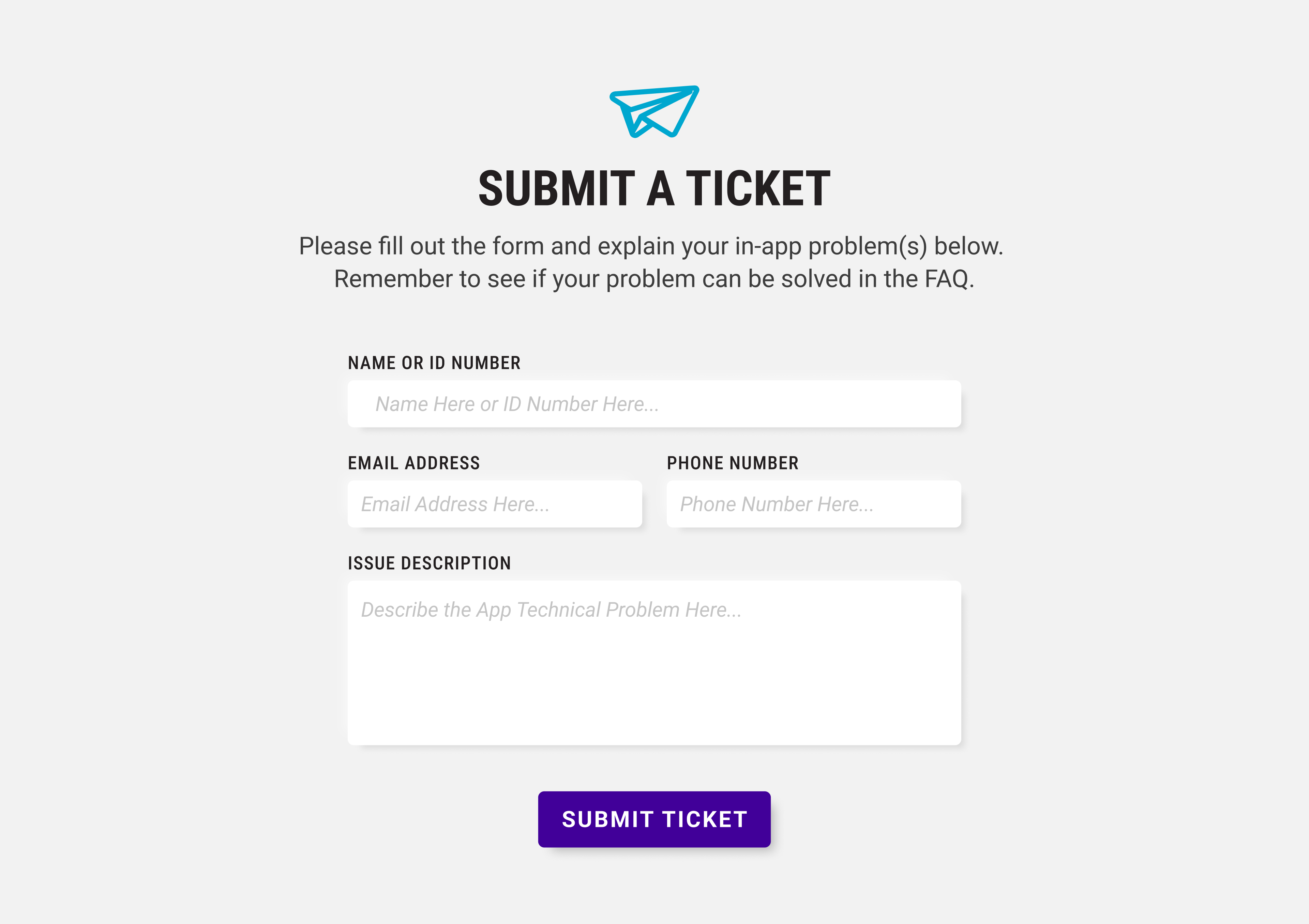 Submitting a Ticket