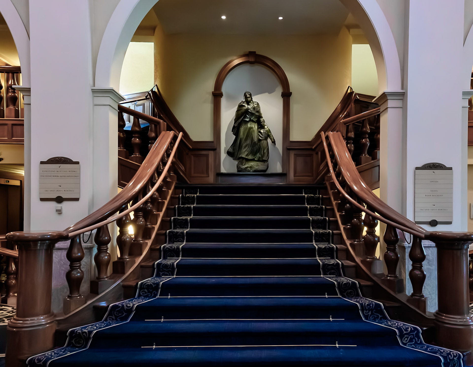 Stairway to the Living Room - Lake Louise Chateau