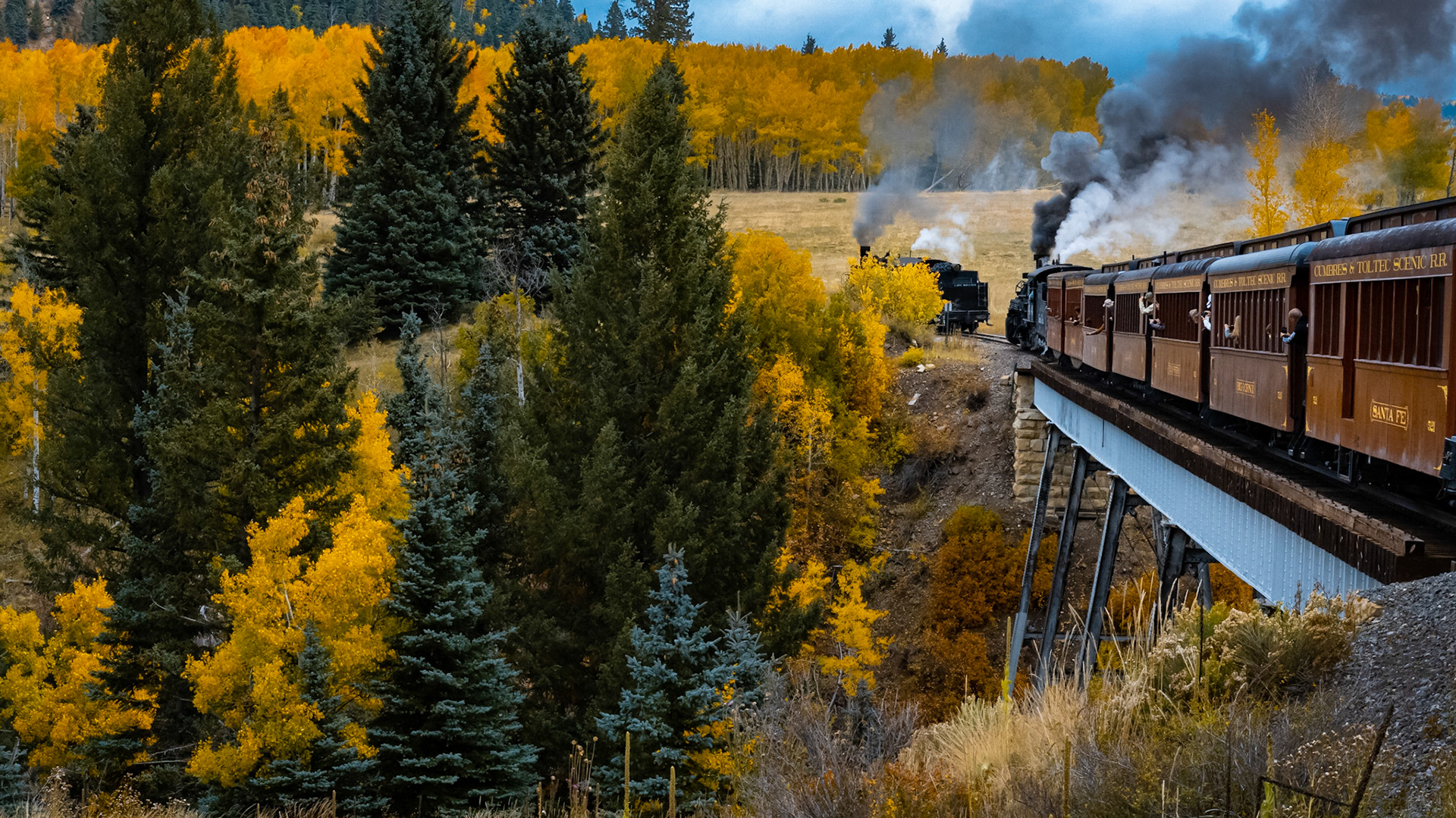 Double header at the trestle - Cumbres & Toltec Scenic Railroad