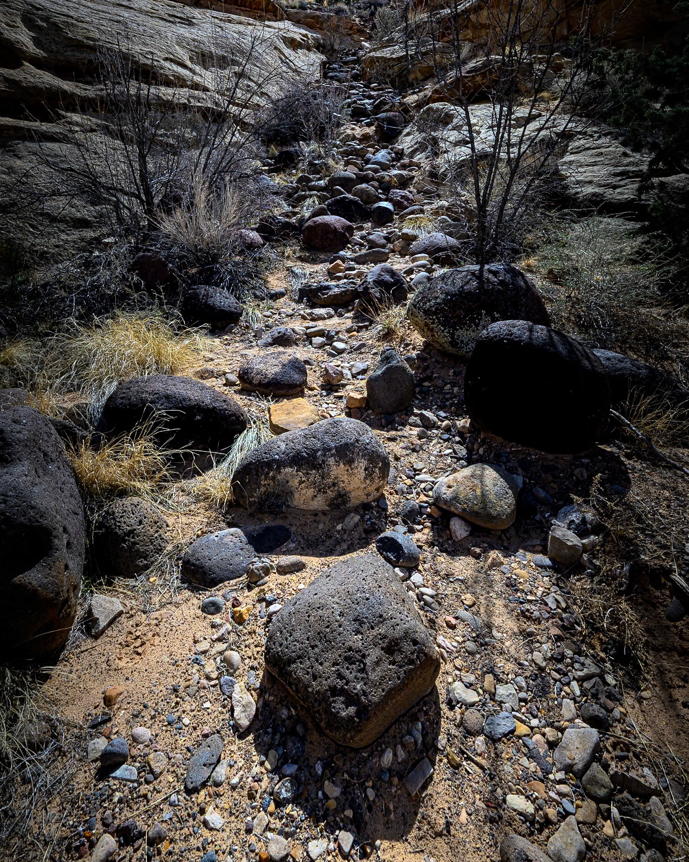 Behunin Cabin Rock Waterfalll = Capitol Reef Nat'l Park