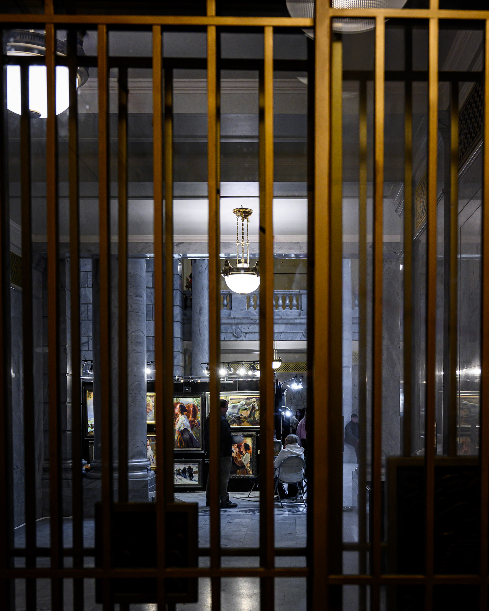 From within the lift