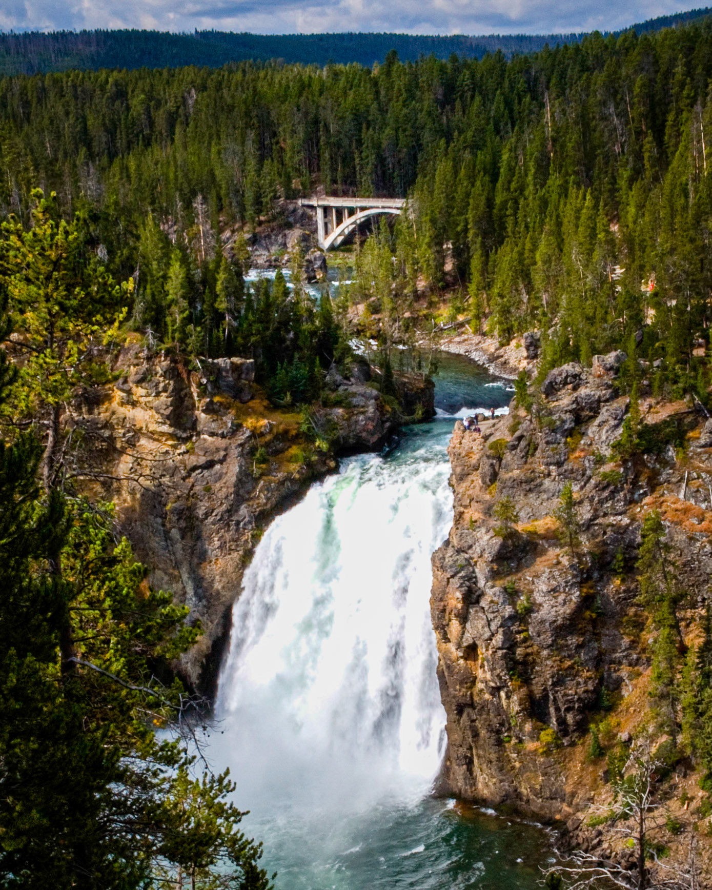 Bridge over Upper Falls - Yellowstone NP