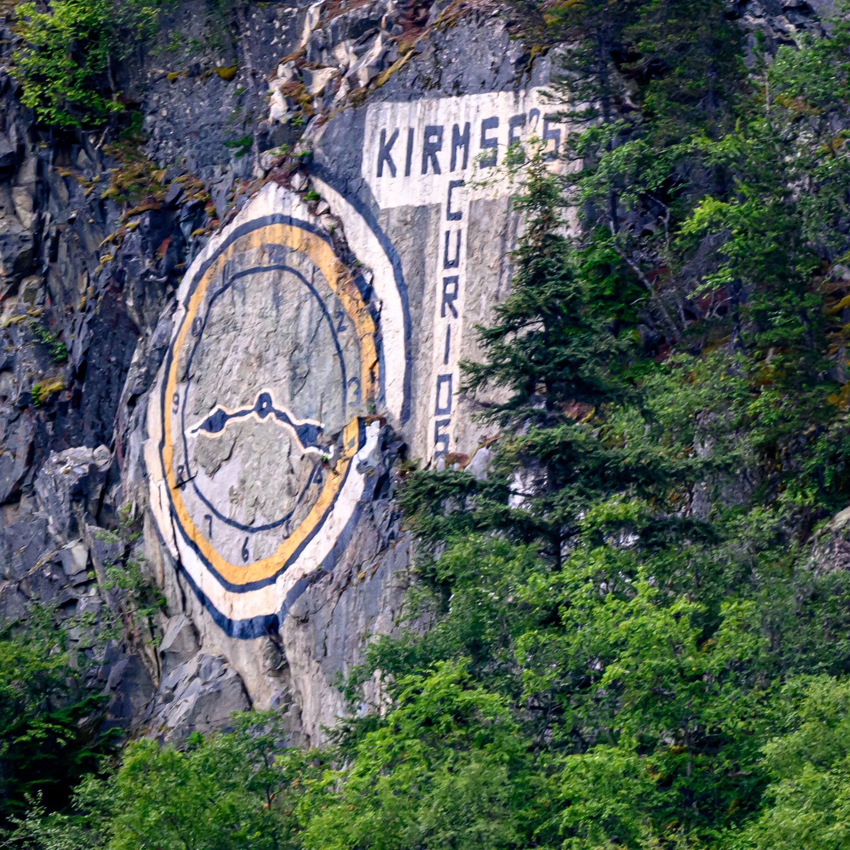 Skagway Cliff Clock Painting