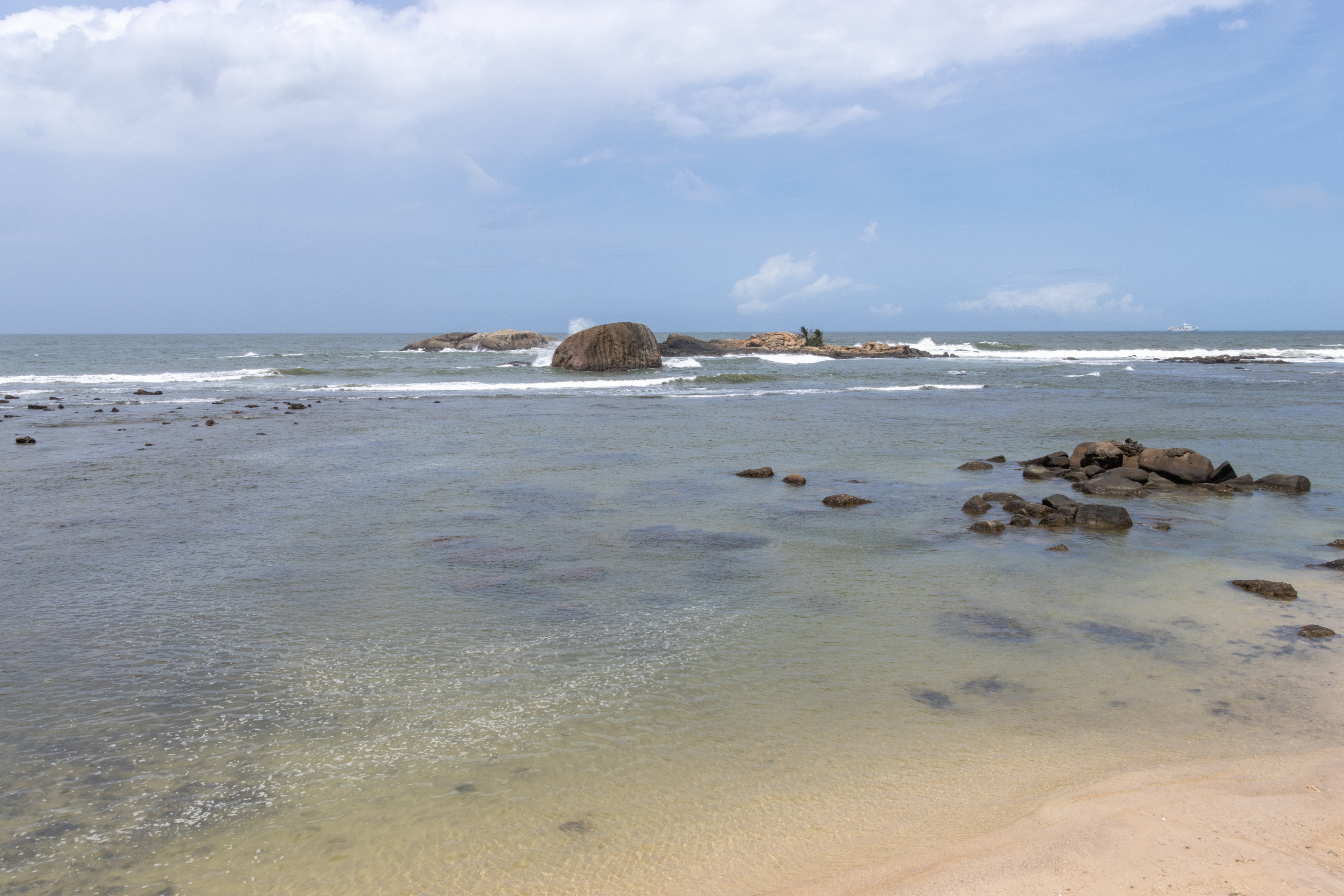Uitzicht vanaf de dijk in Galle, Sri Lanka