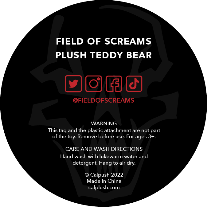 F.O.S. Teddy Bear Hang Tag - Back