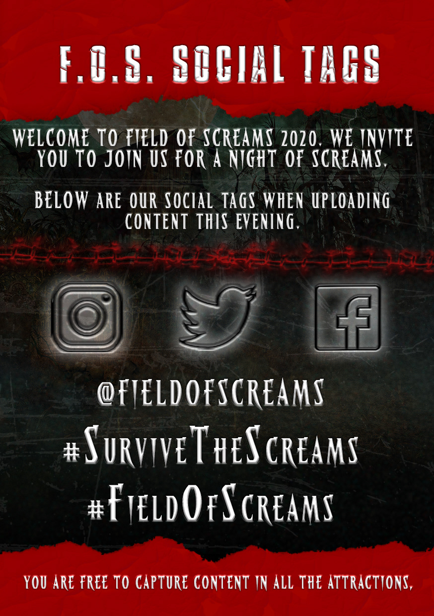 Field of Screams VIP Lanyard - Back