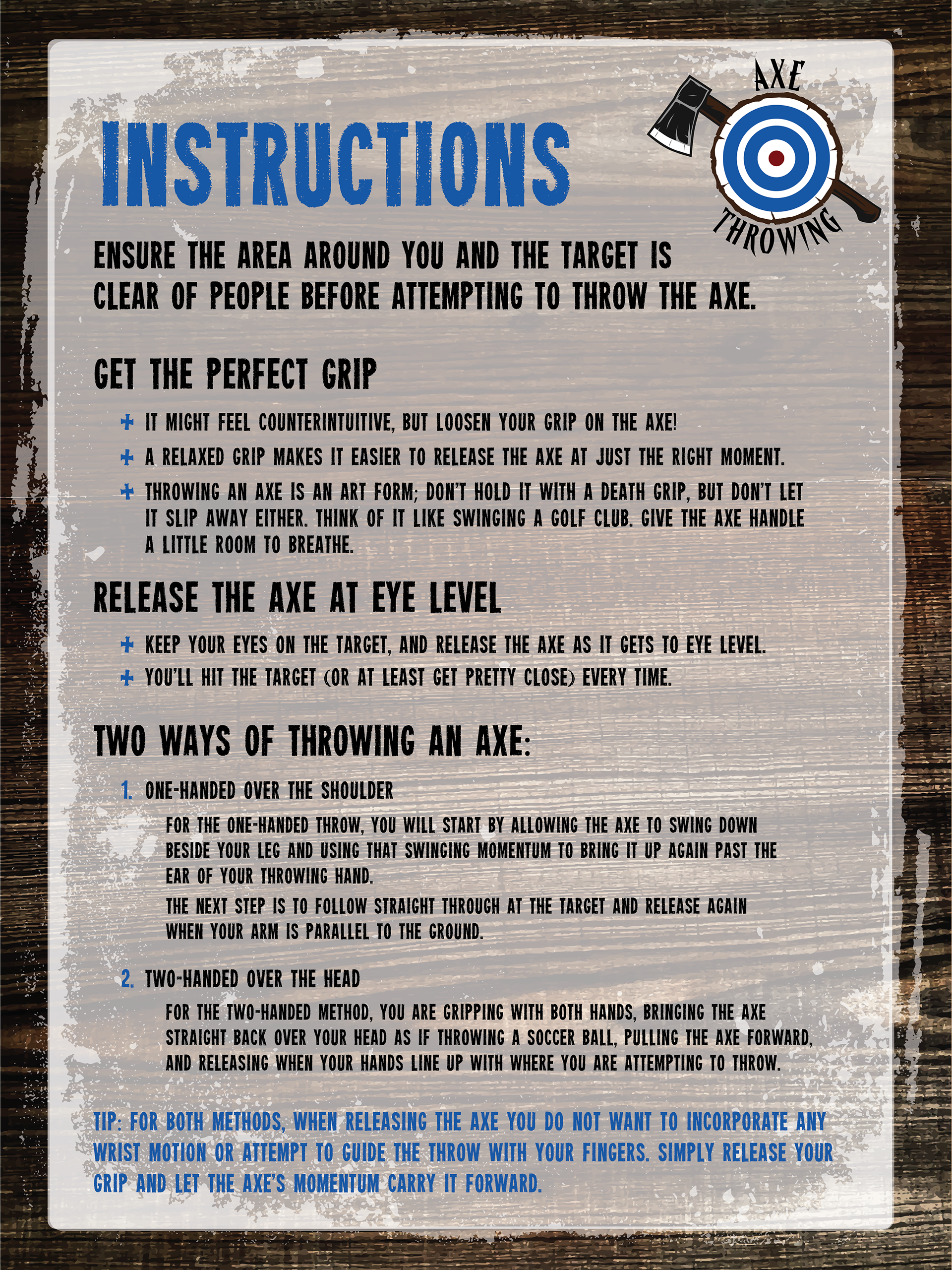 Axe Throwing Instructions