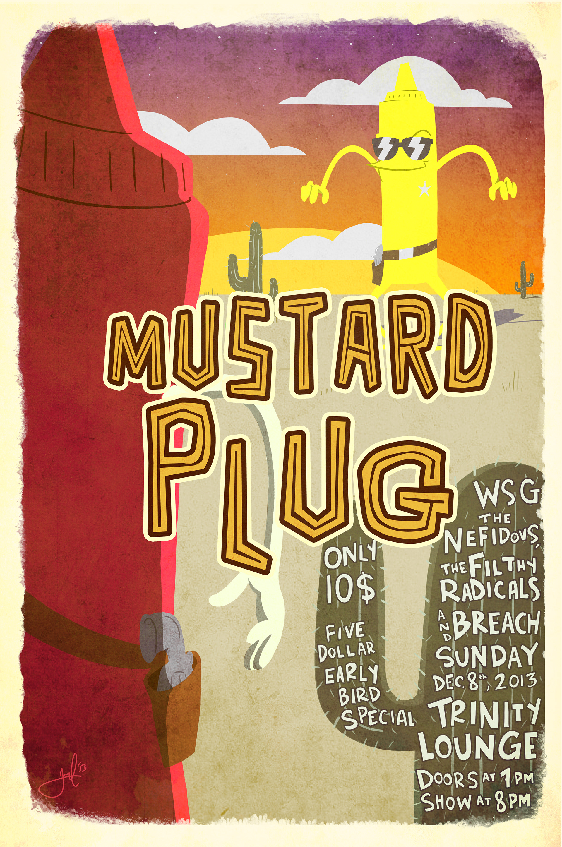 Gig poster for Mustard Plug
