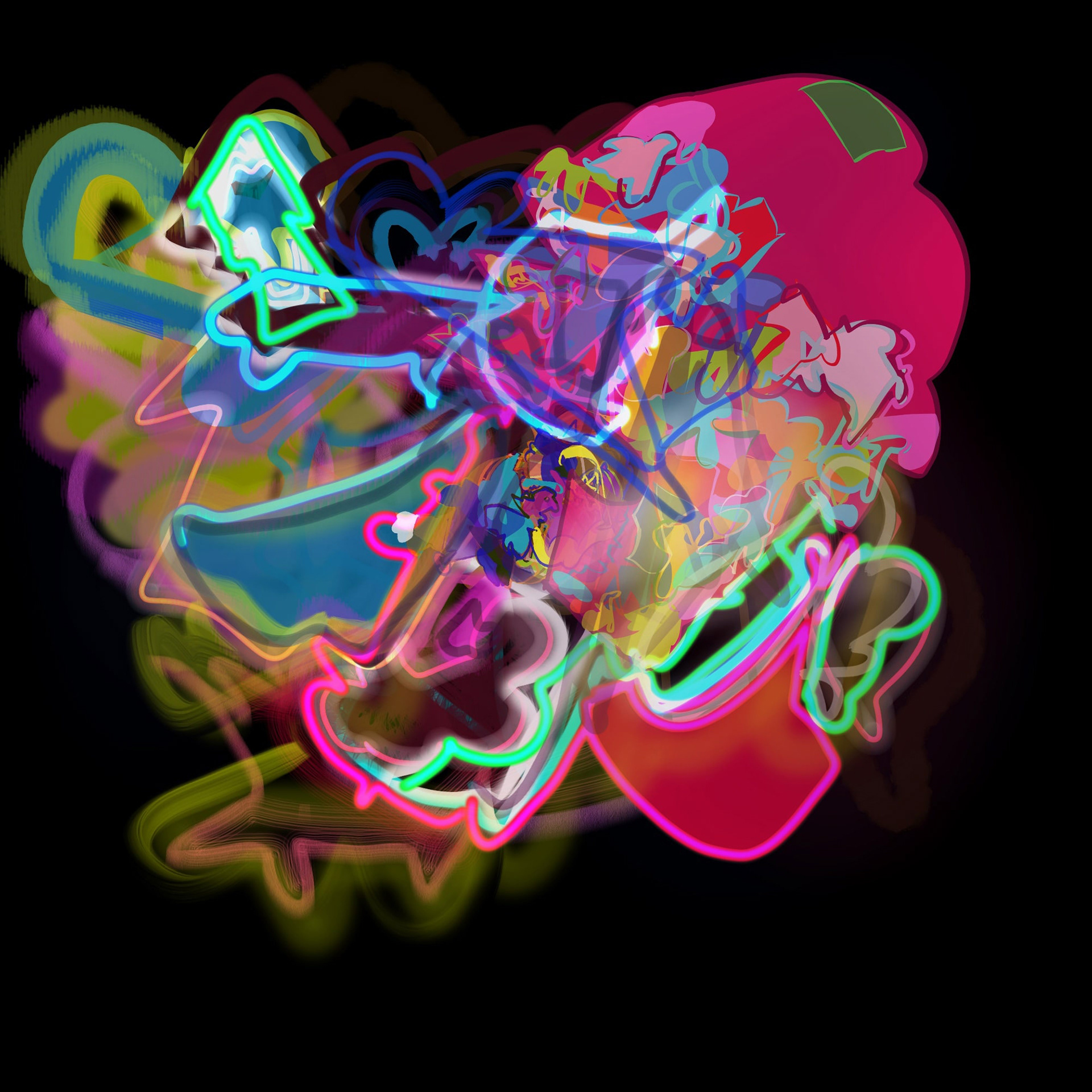 The Shiv, Digital Drawing, Sketchbook App, Output on Phototex, 22" x 22" 2022