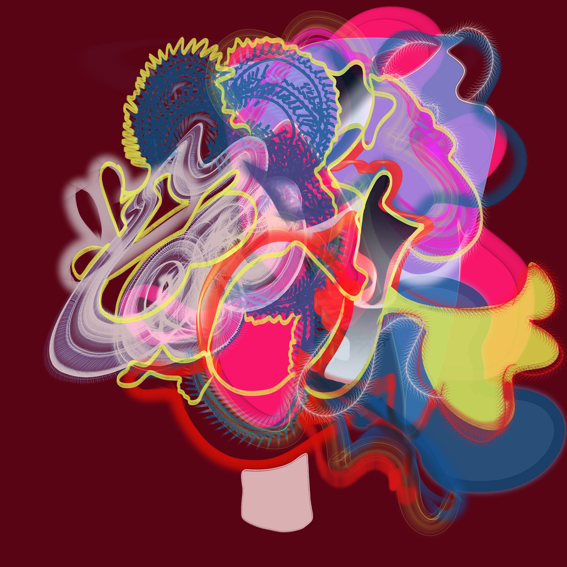 Frilly Hat, Digital Drawing, Sketchbook App, 2024
