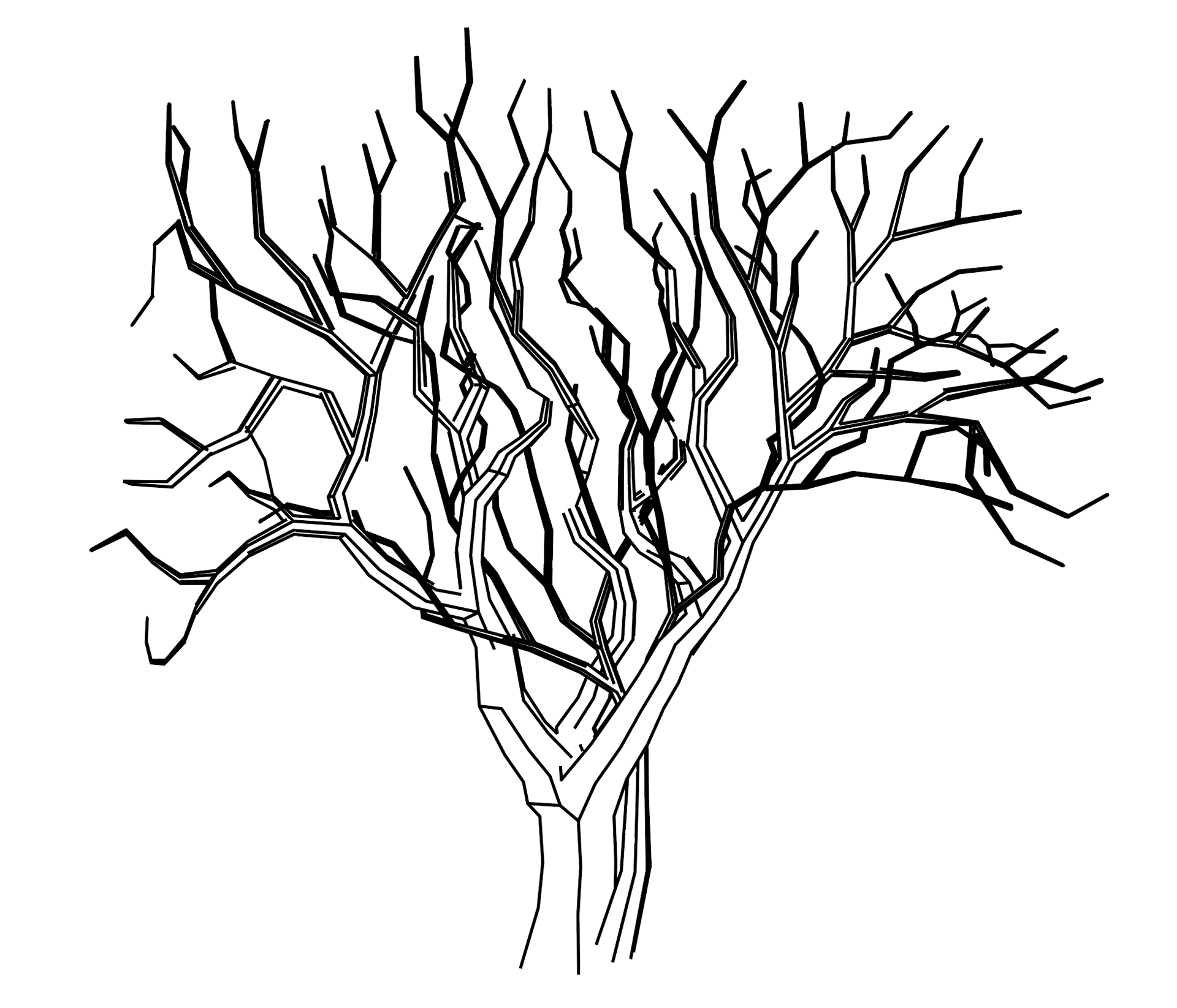 Both trees intertwined