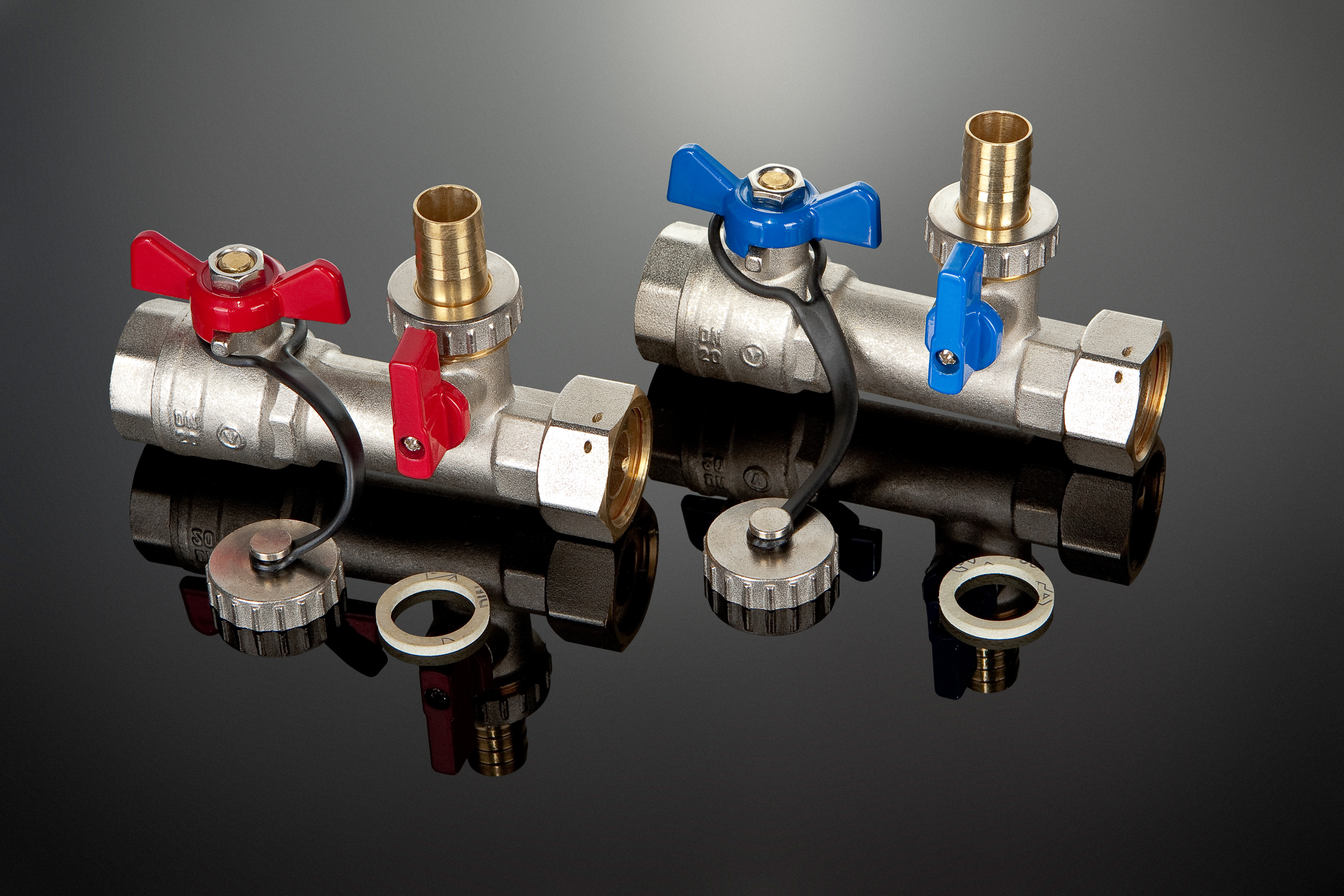 zawory do wody ciepłej i zimnej