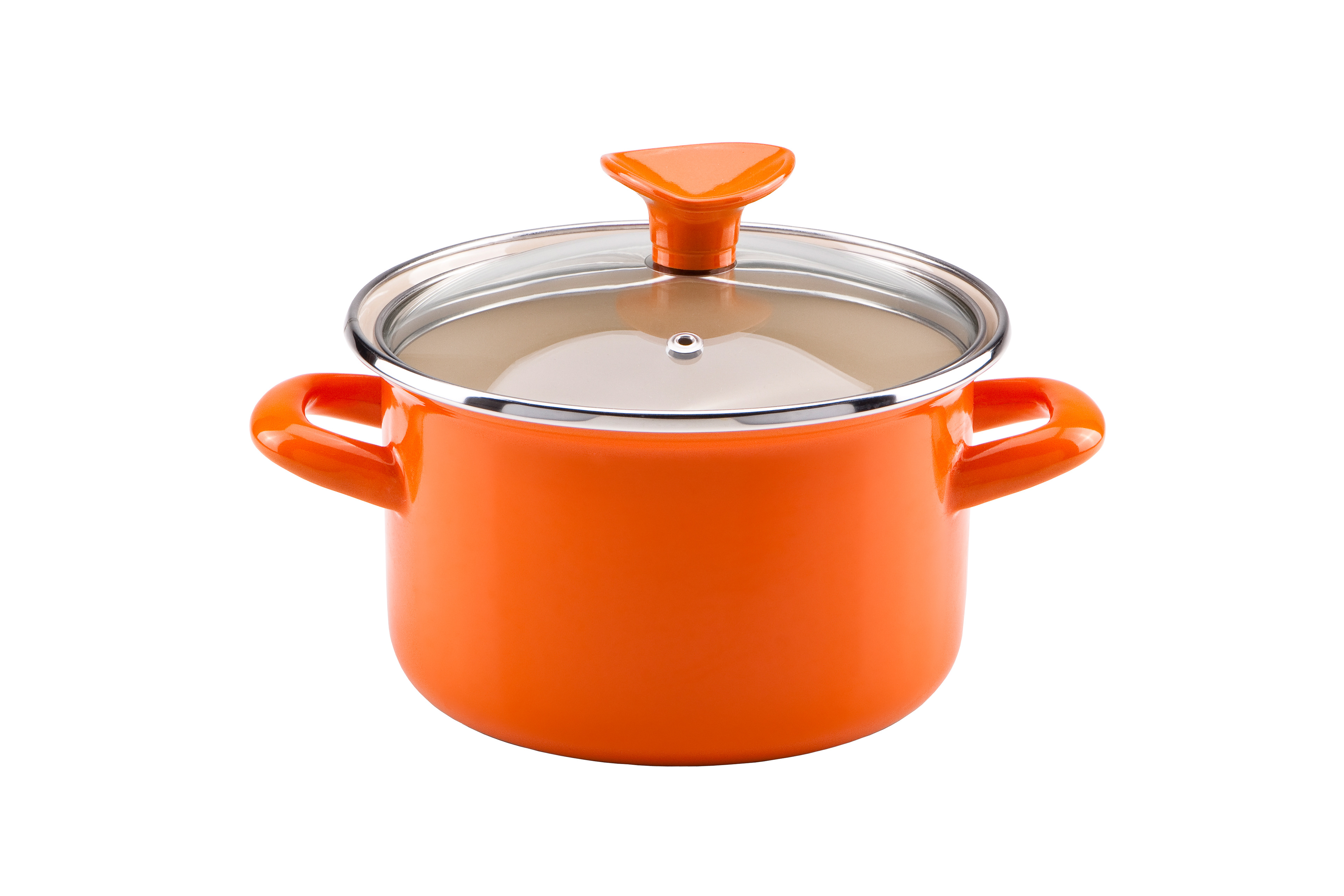 kolorowy komplet garnków Emalia Olkusz