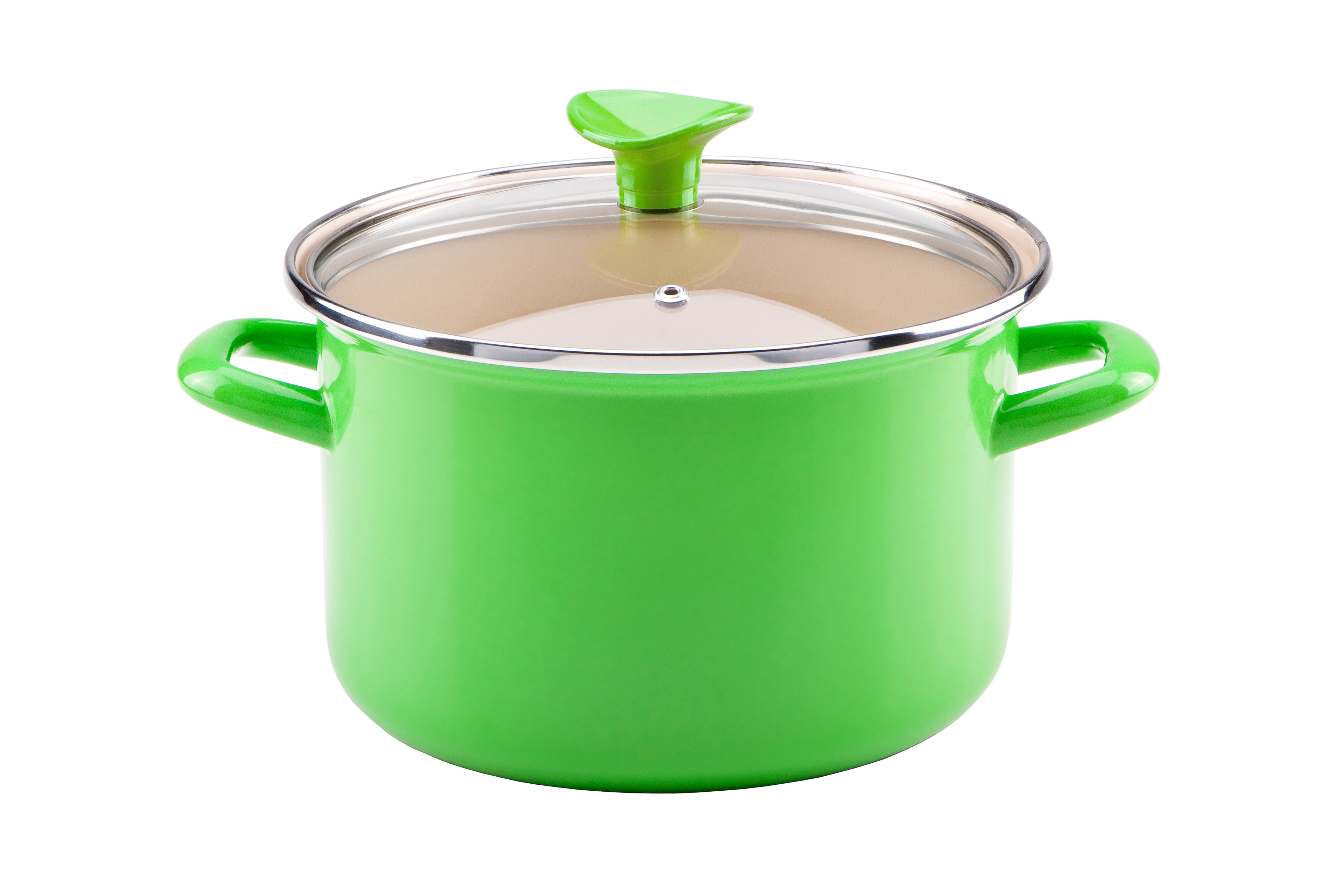 kolorowy komplet garnków Emalia Olkusz