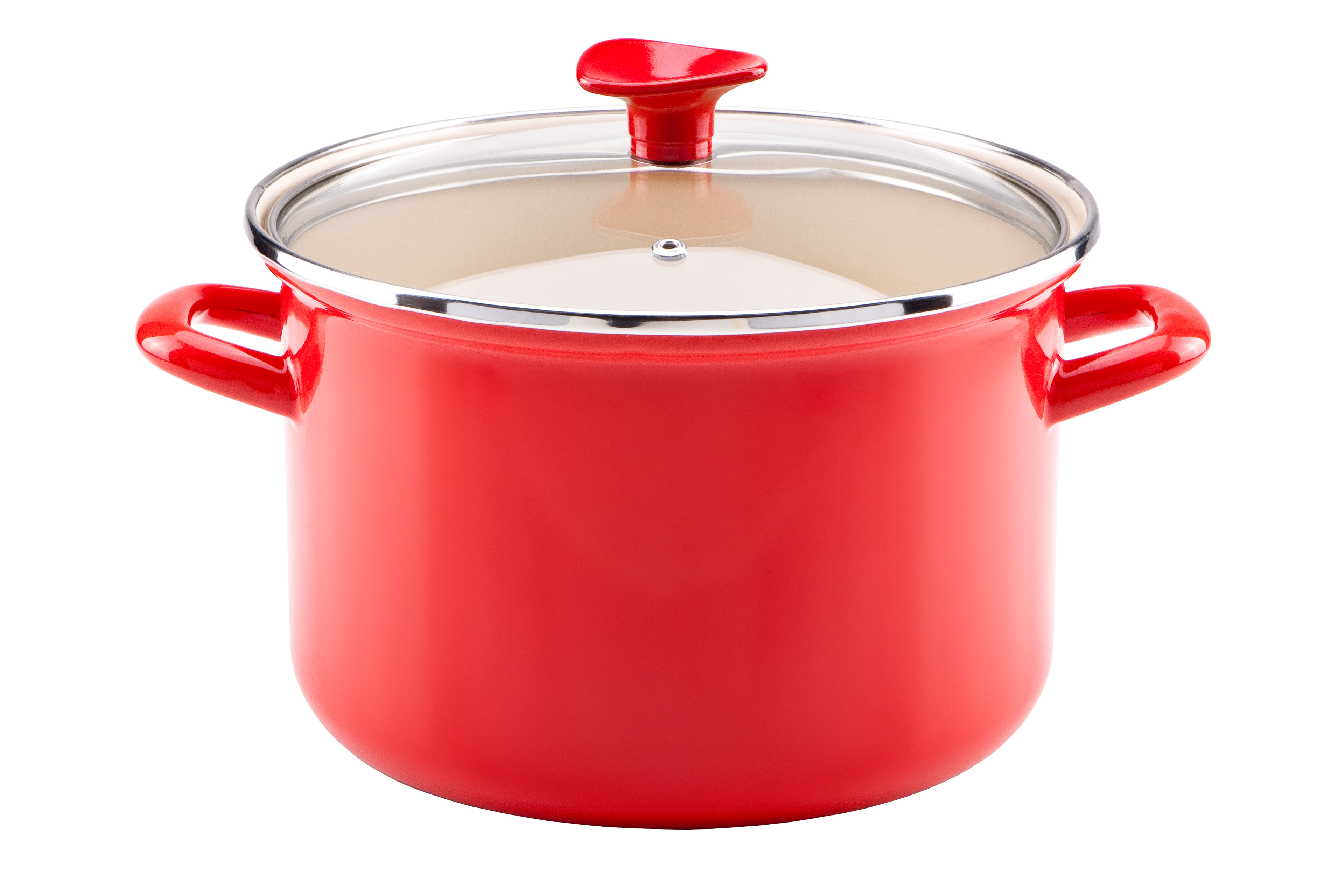 kolorowy komplet garnków Emalia Olkusz