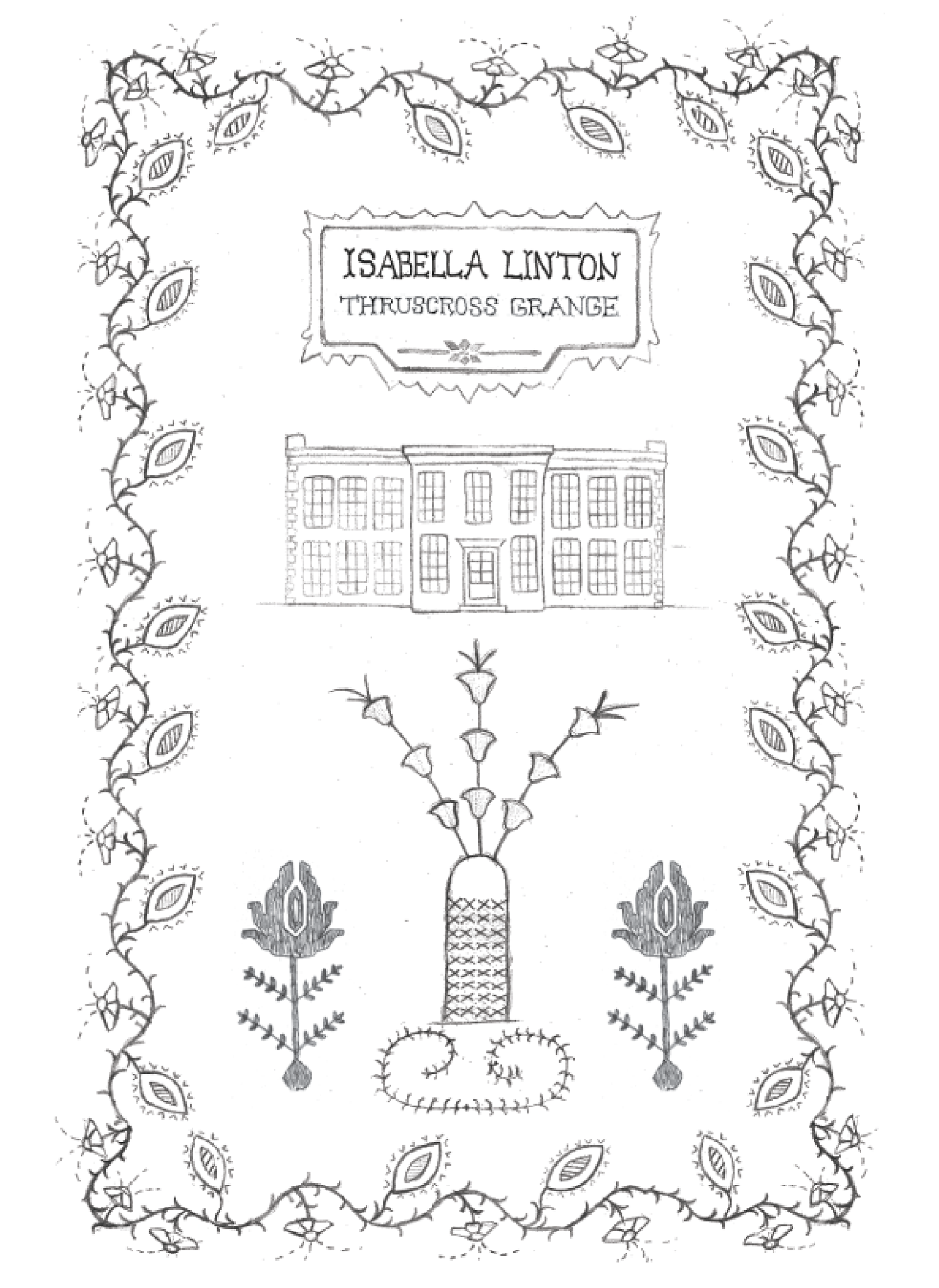 Initial sketch of Isabella's embroidery