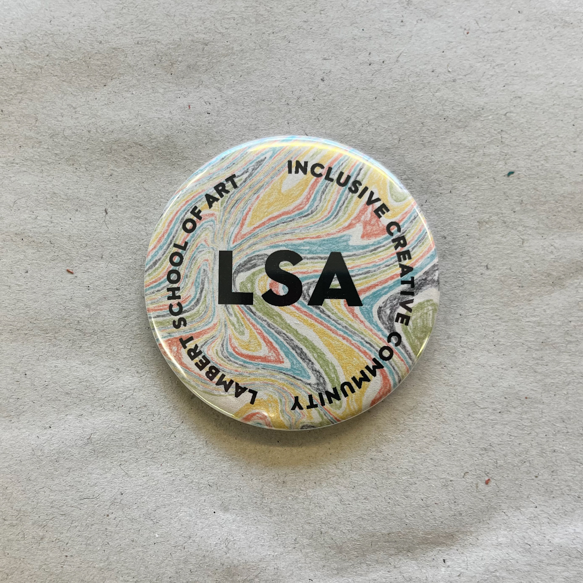 Exhibition badge for Lambert Art school