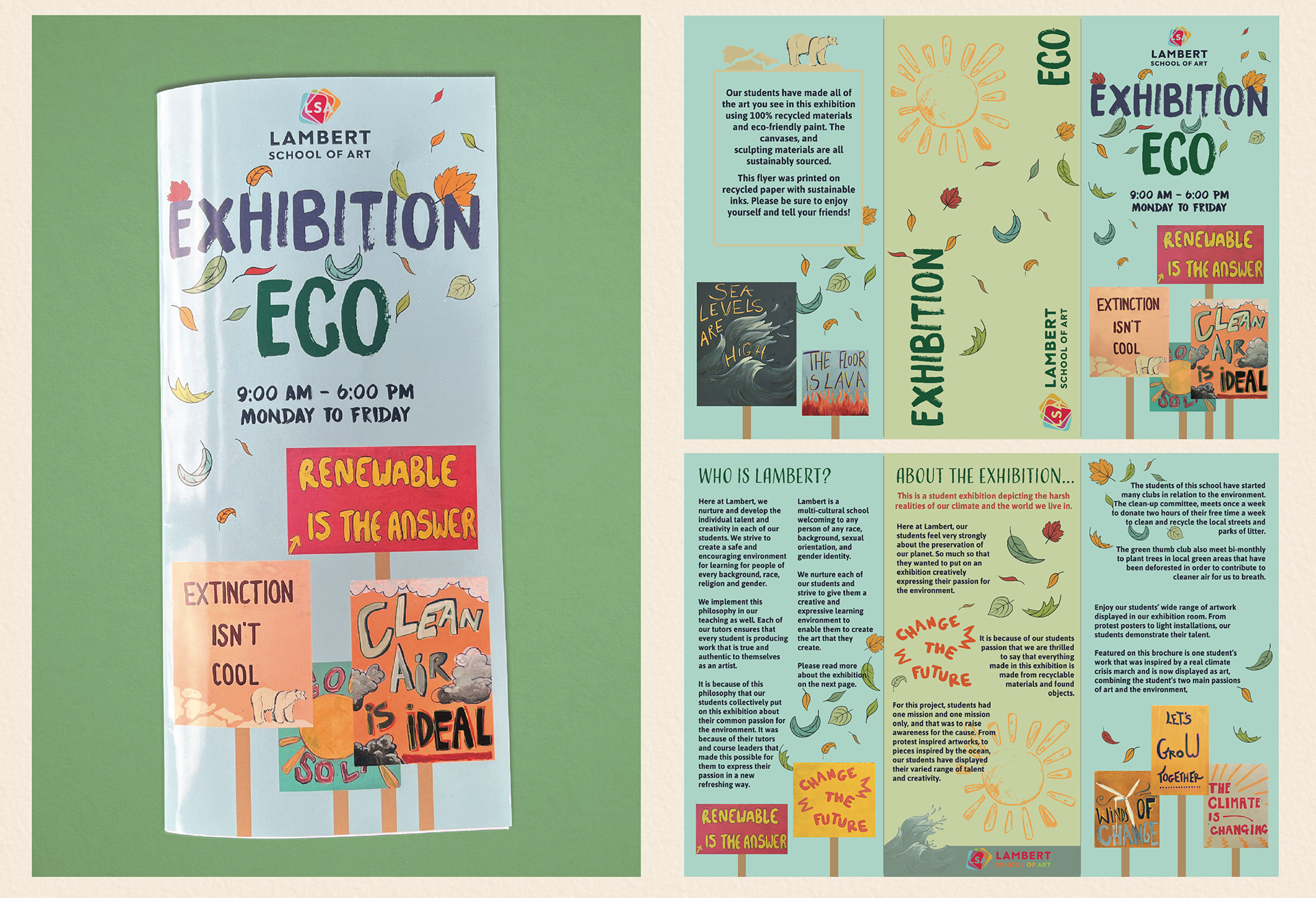 Exhibition brochure for Lambert Art school