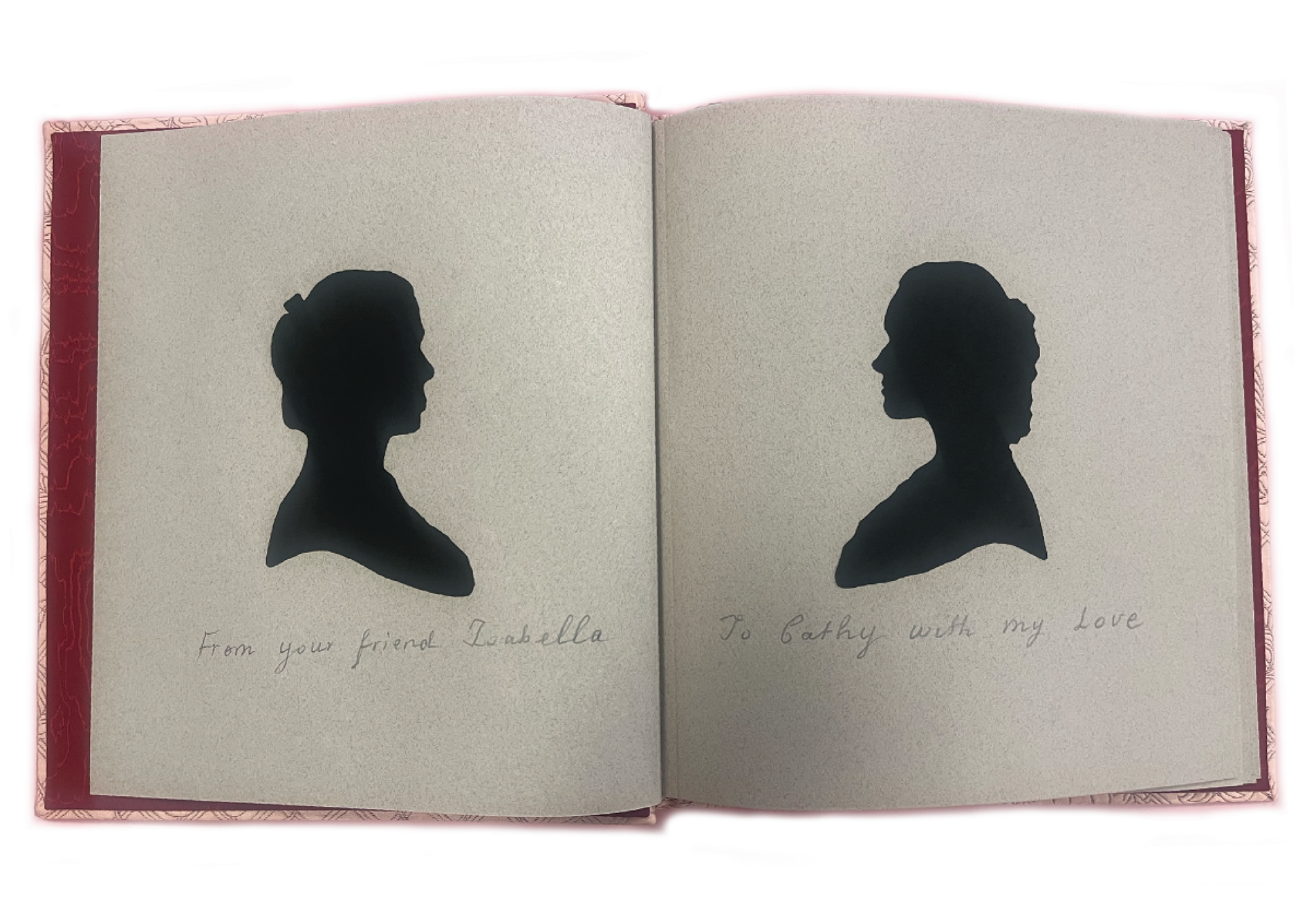 2. Cathy and Isabella silhouettes (calligraphy by Franny Bennett)