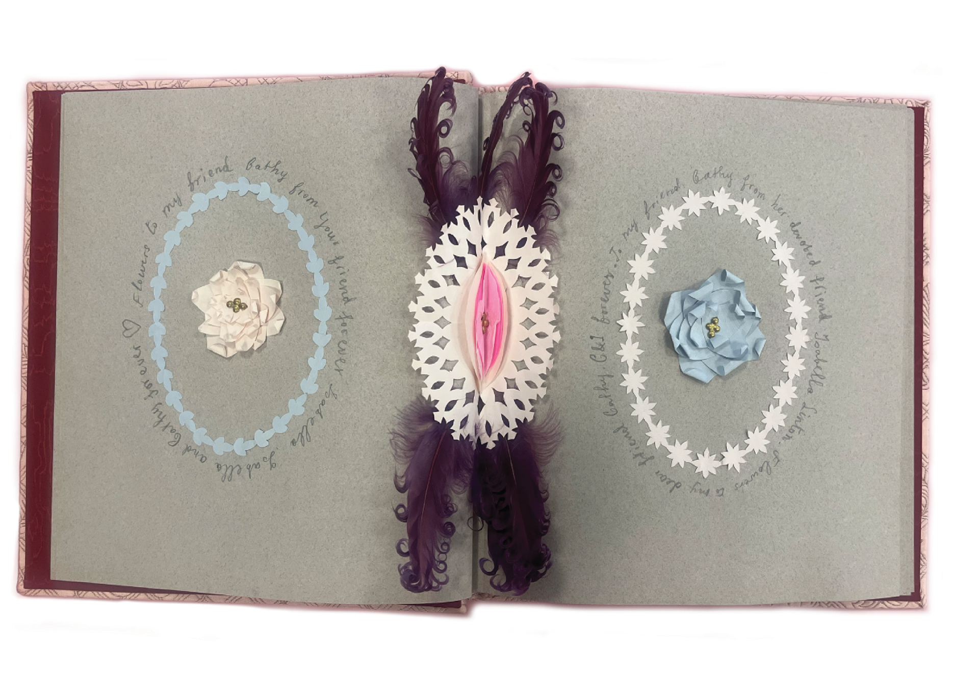 4. Papercut flowers (calligraphy by Franny Bennett)