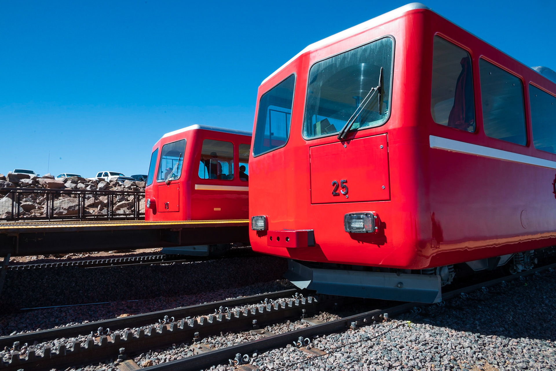 Cog Railroad Train at the Summit
