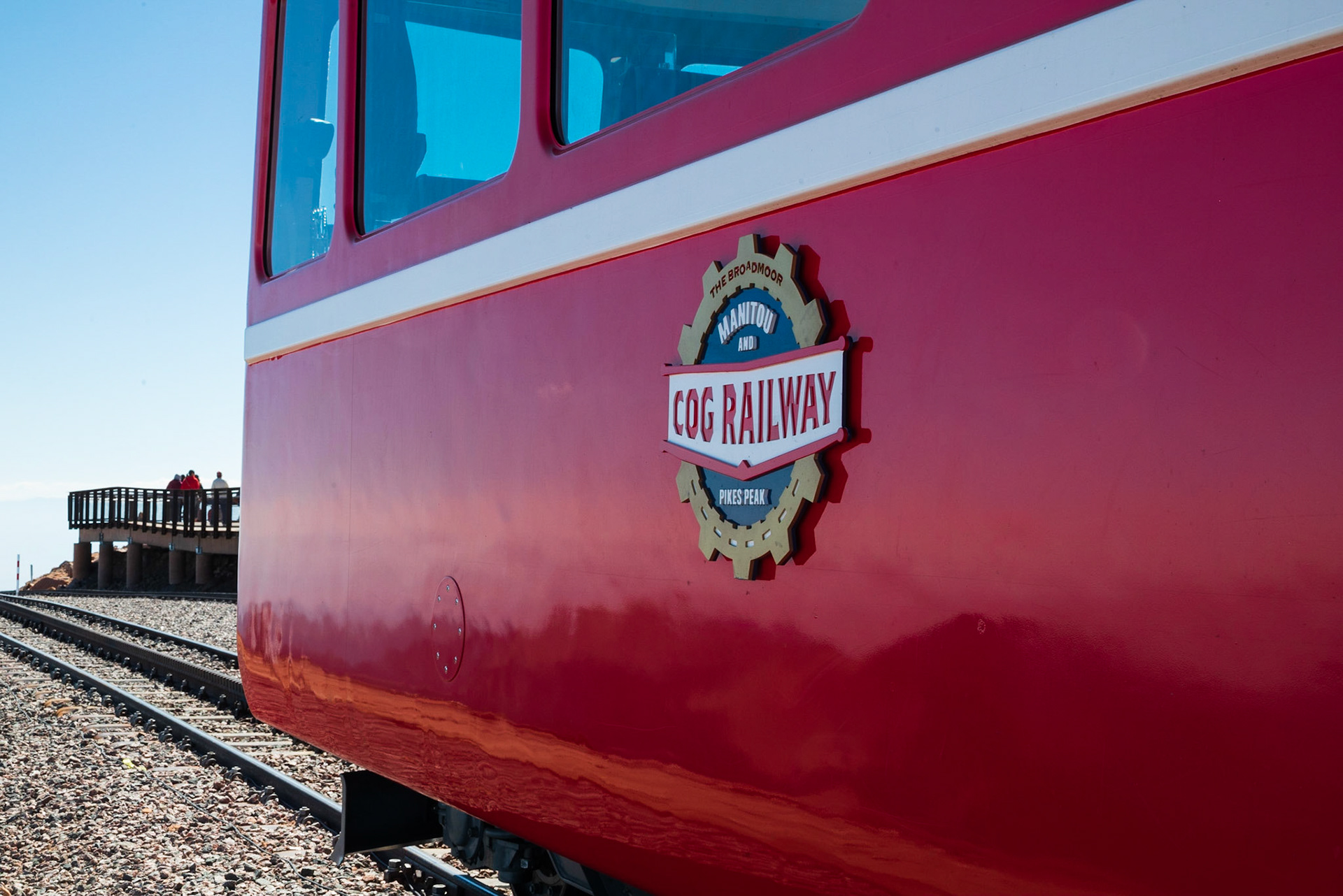 Cog Railroad Train at the Summit
