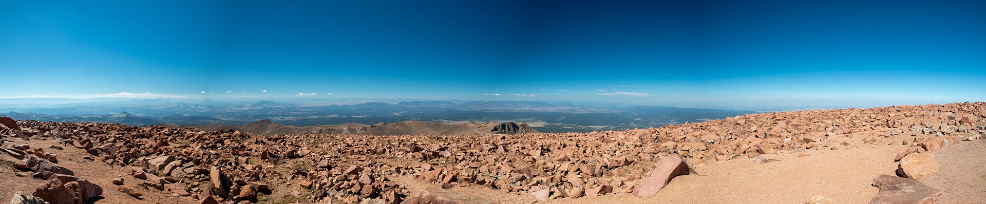 West Panorama from Pikes Peak Summit