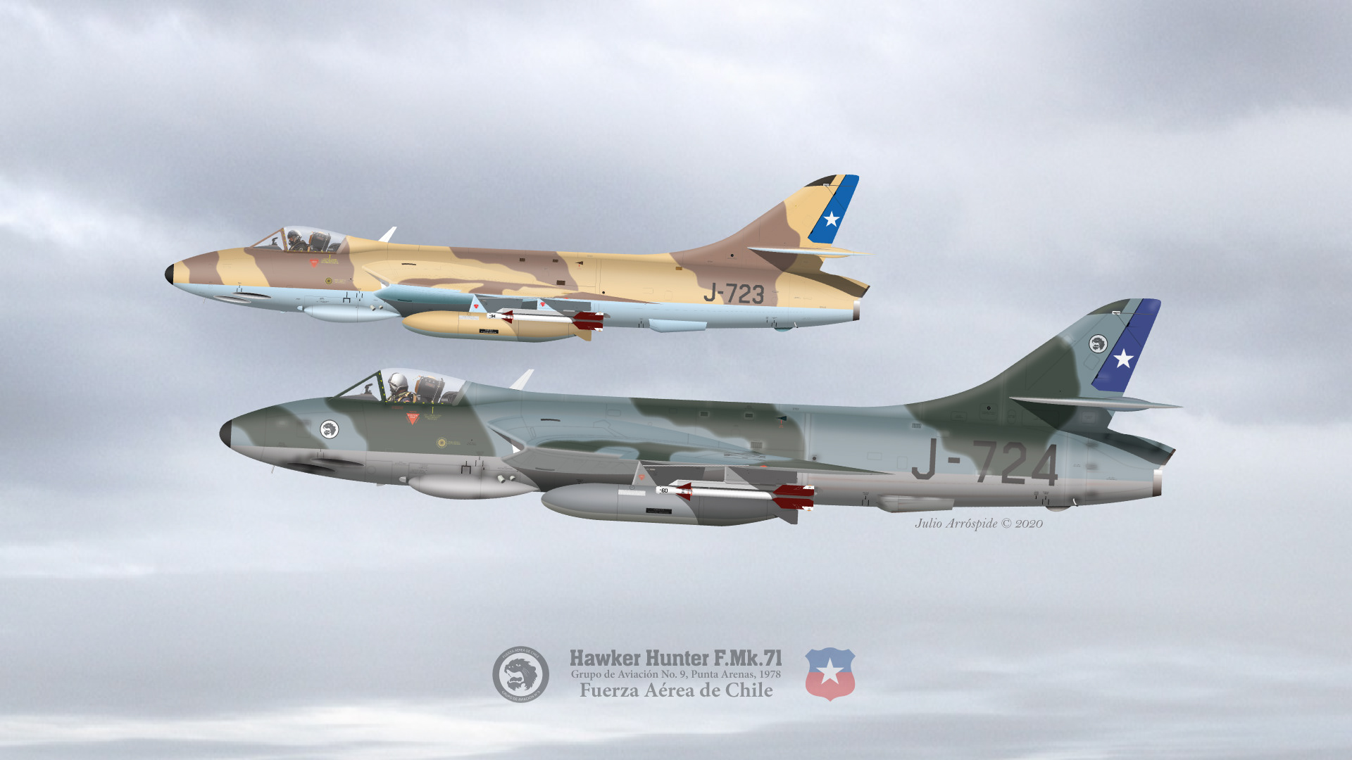 PAC de Hunter del Grupo de Aviación No. 9 en el TOA, 1978