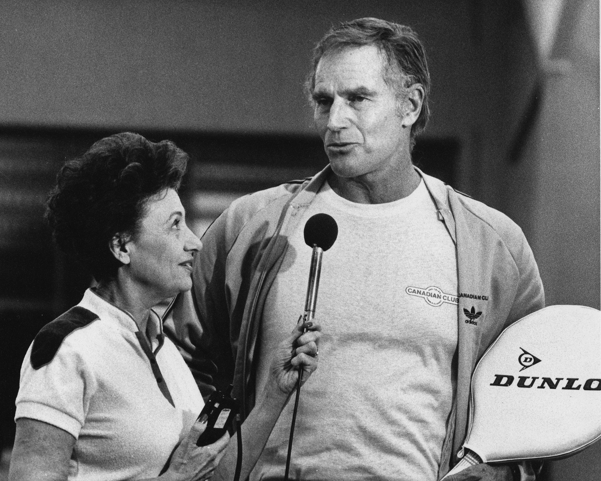 Shirley Eder, celebrity columnist and Charleton Heston, actor