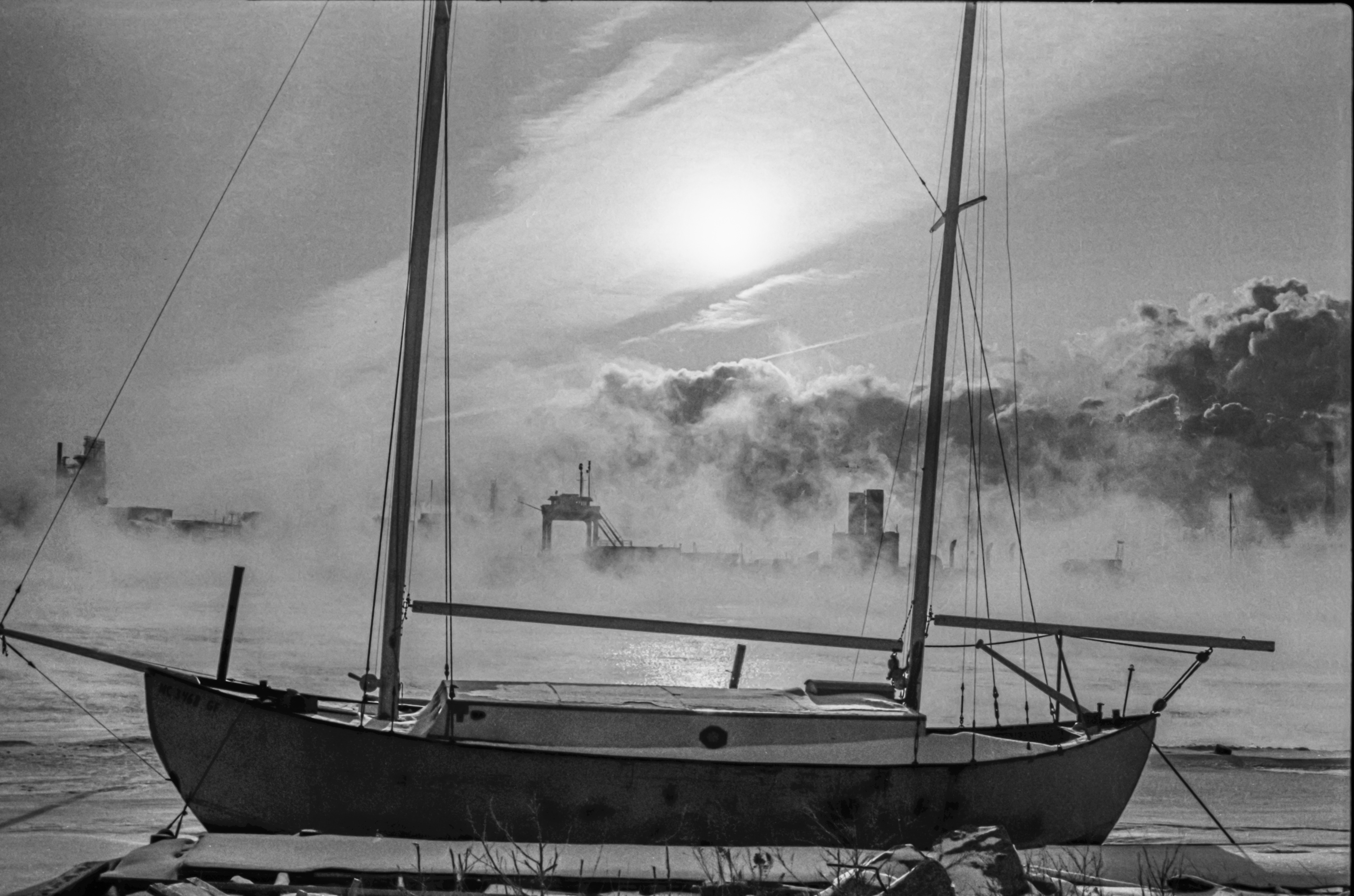 Early morning on the St Clair River at Port Huron