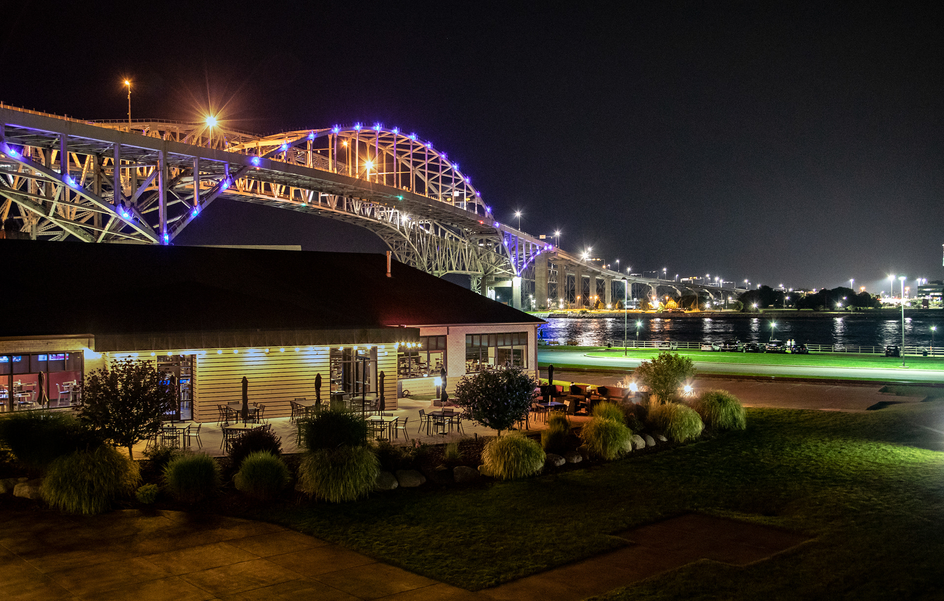 The Blue Water Bridge in Port Huron MI