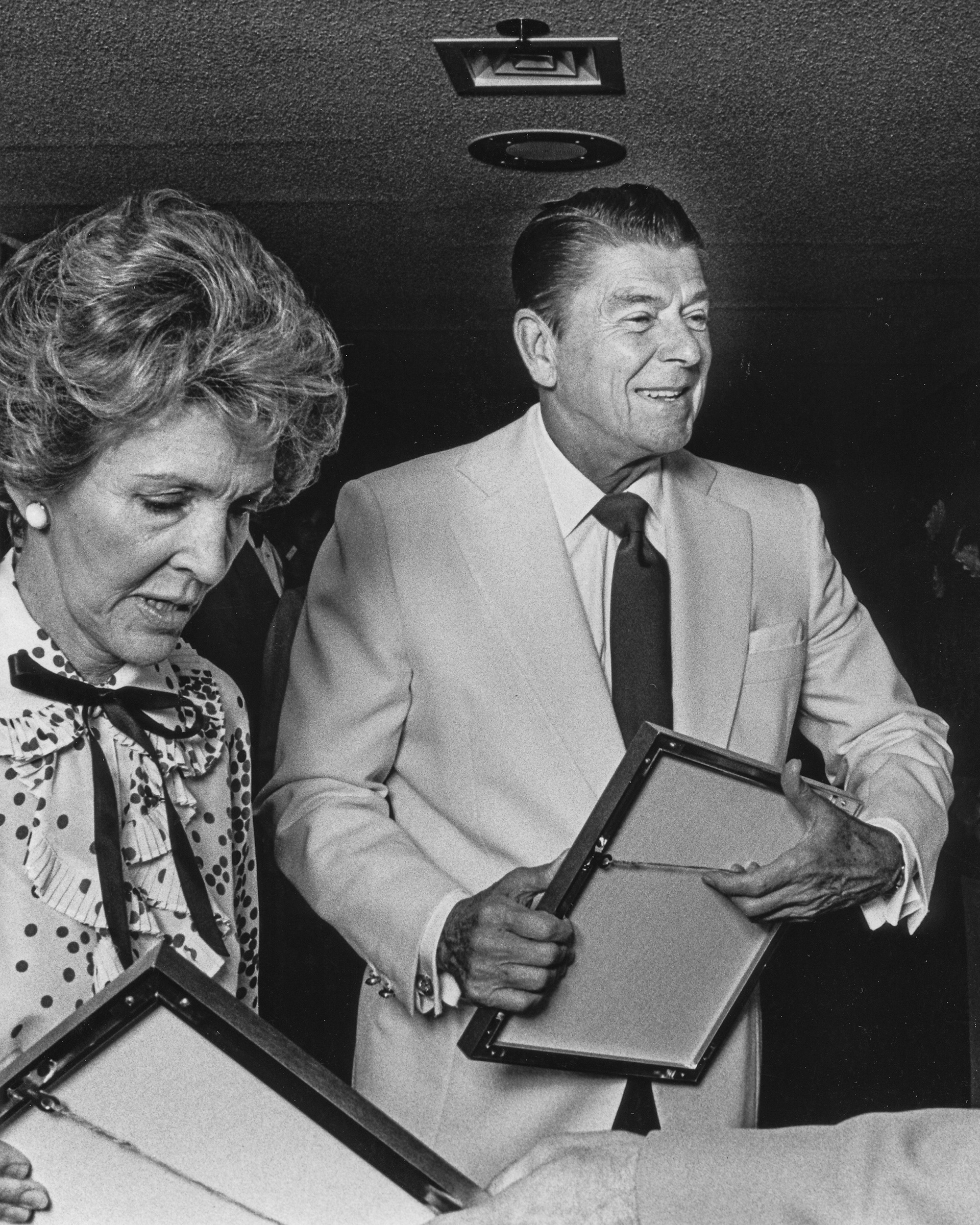Nancy and Ronald Reagan at the Westin Hotel, Detroit
