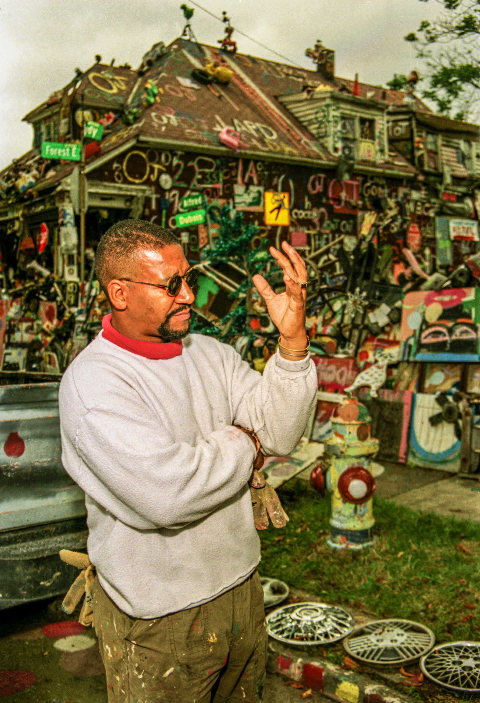 Tyree Guyton, at his Heidelberg Project site