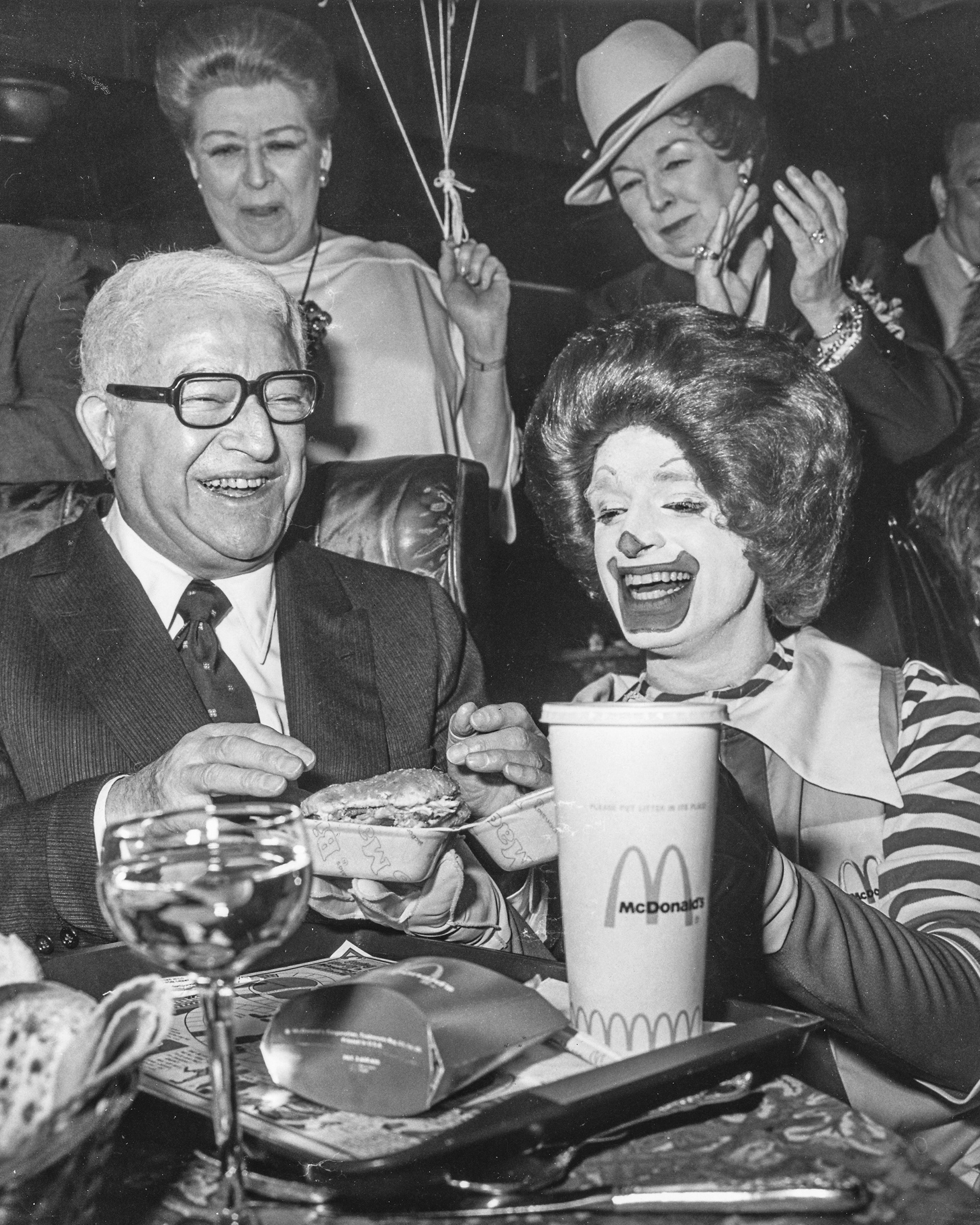 Les Gruber, Owner of the London Chop House with Ronald McDonald