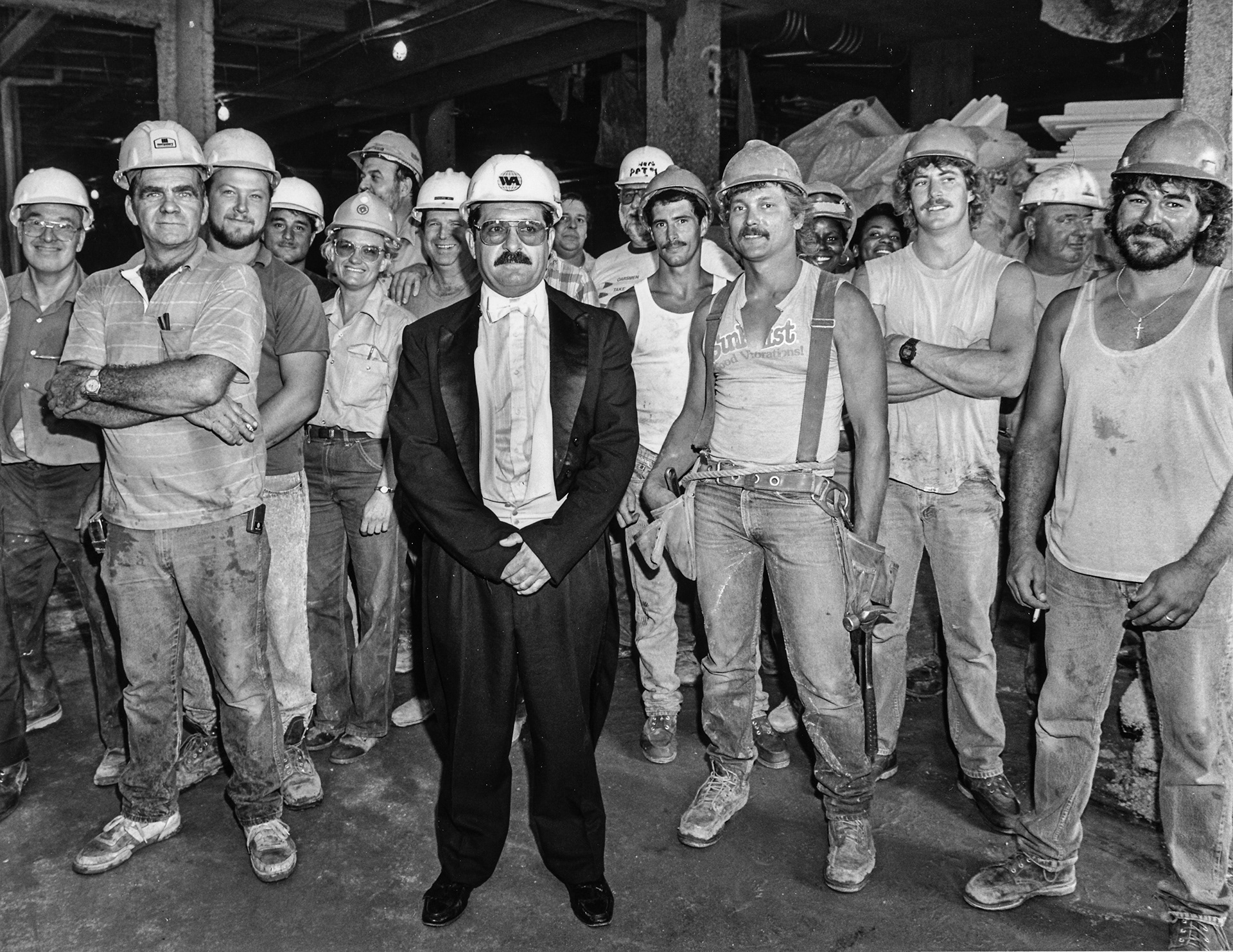 Hotel construction workers with DSO player