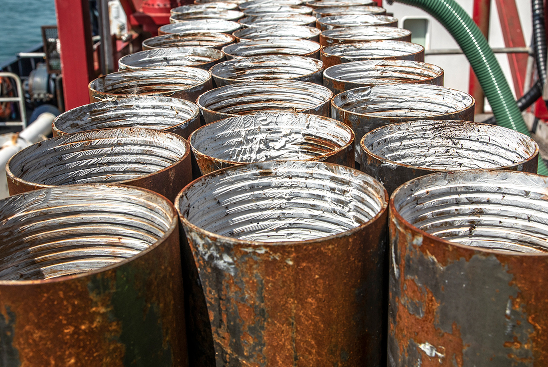 Tubes for underwater drilling