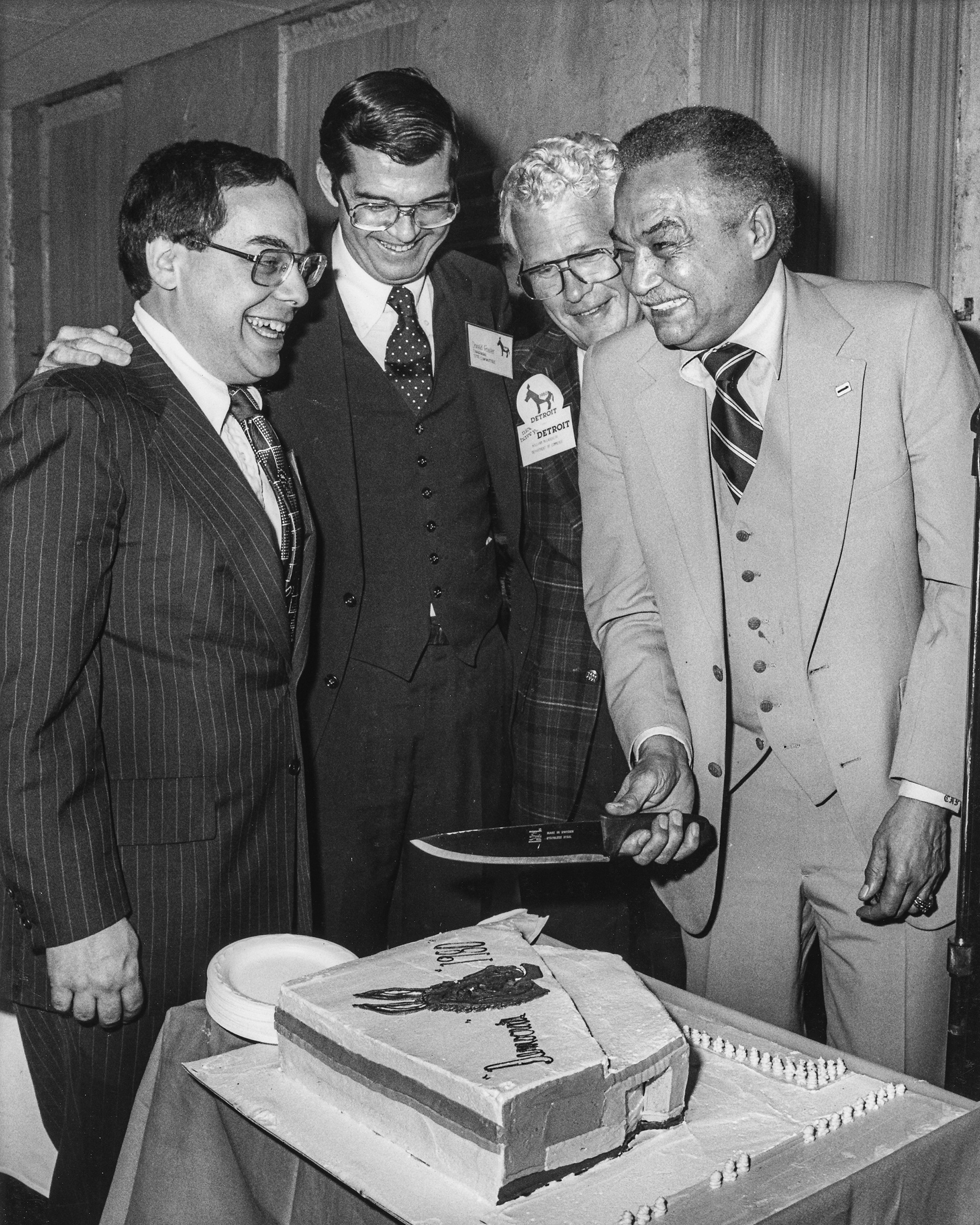 Mayor Coleman Young making a cutting remark about Republicans