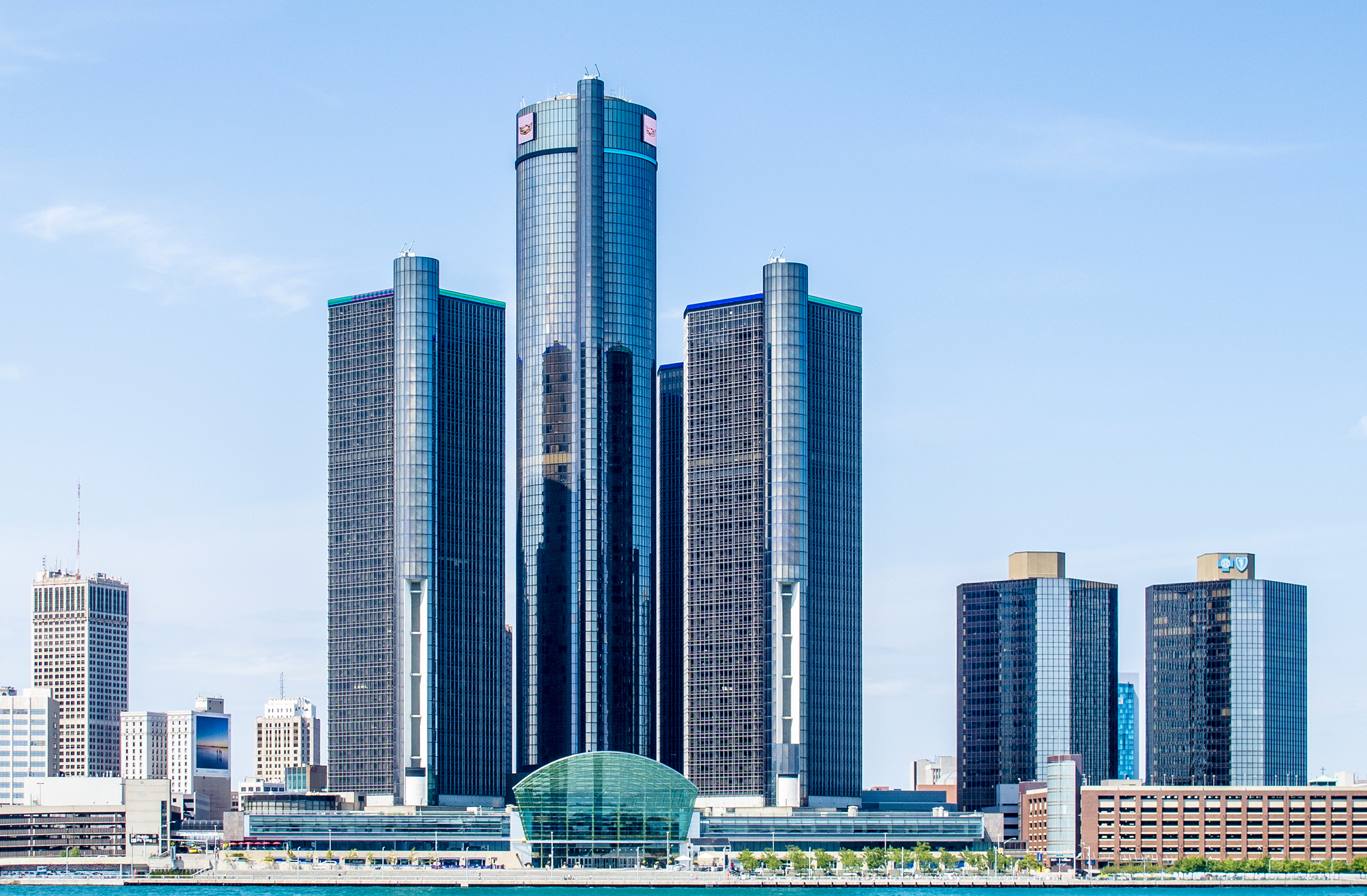 The Renaissance Center and General Motors HQ