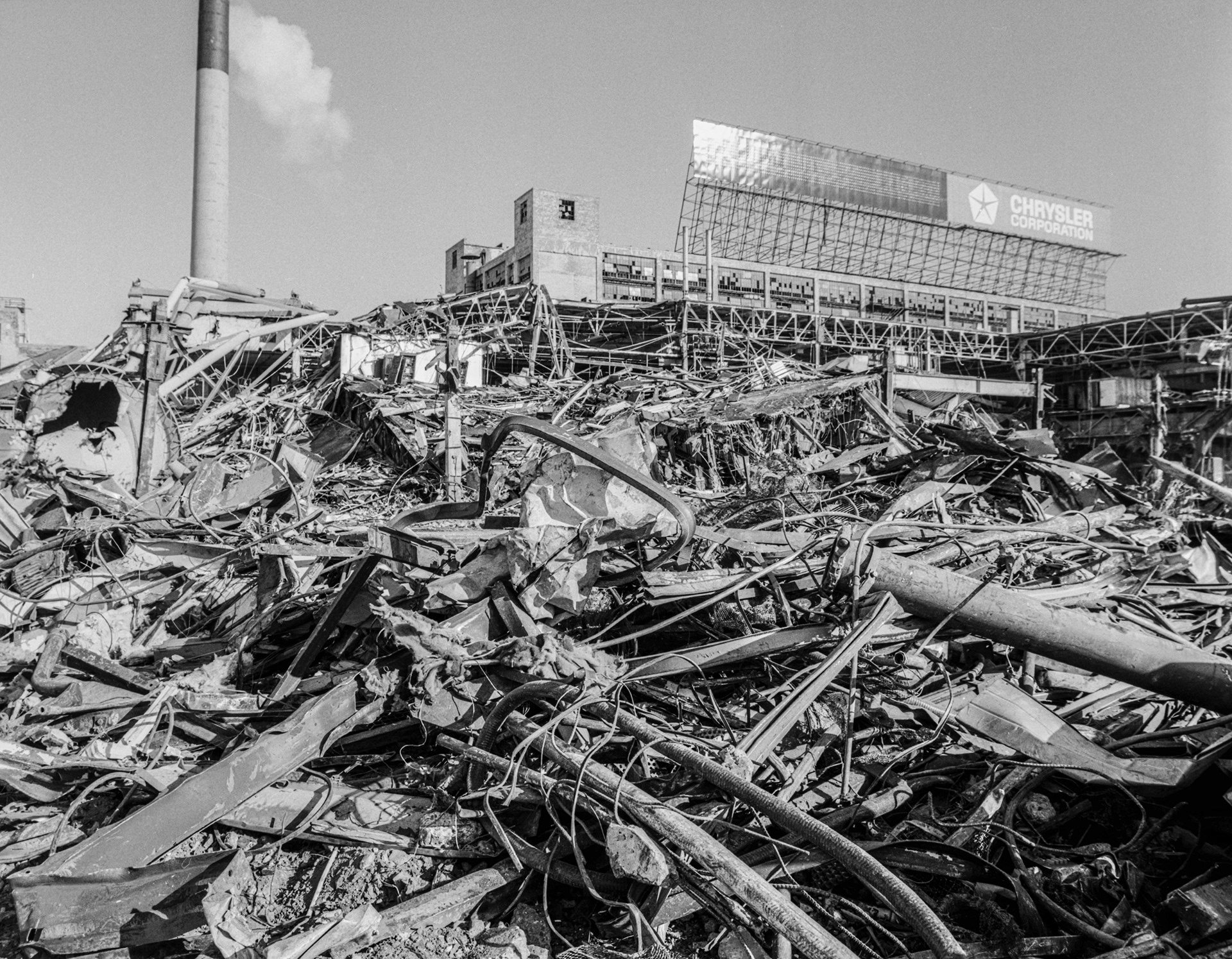 demolition of original Chrysler plant on Jefferson Avenue
