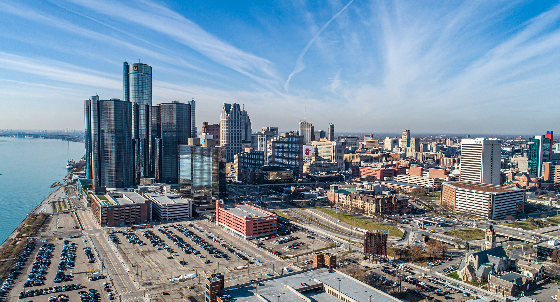 Detroit skyline view