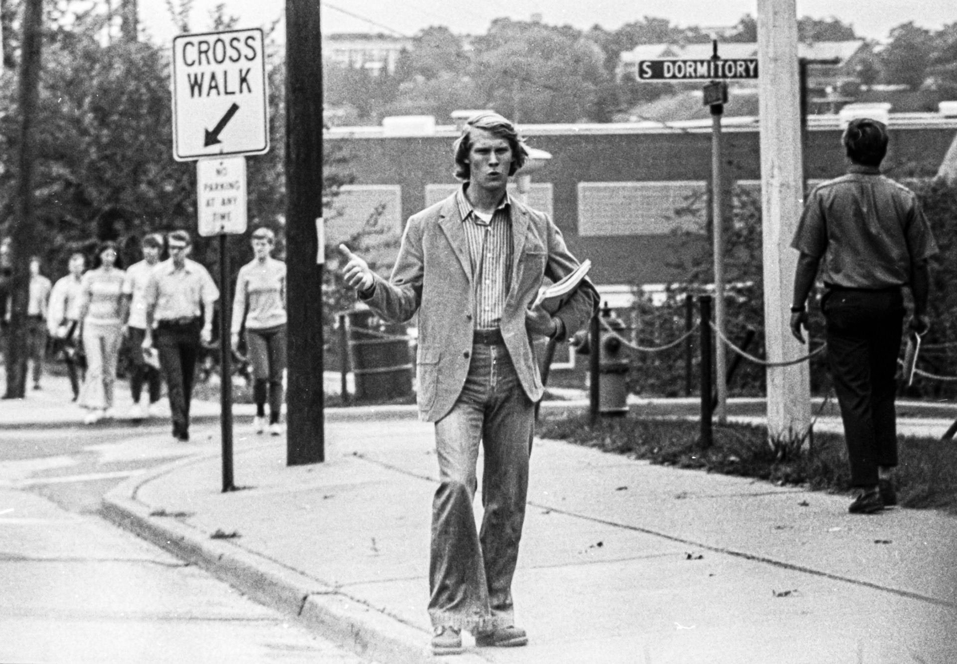 Hitchhiking was common and accepted in the 1960s