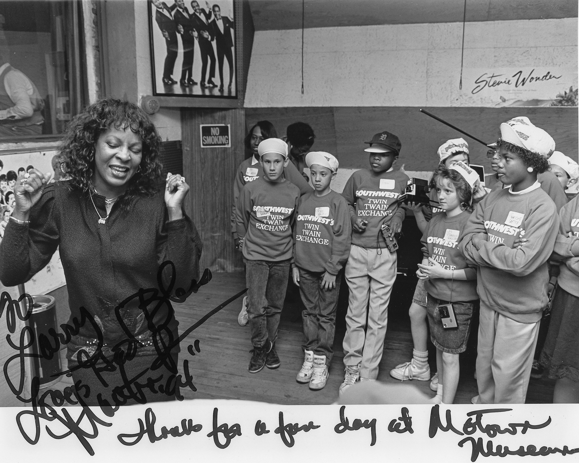 Martha Reeves singing "Dancin in the Streets" for visiting kids at the Motown Museum