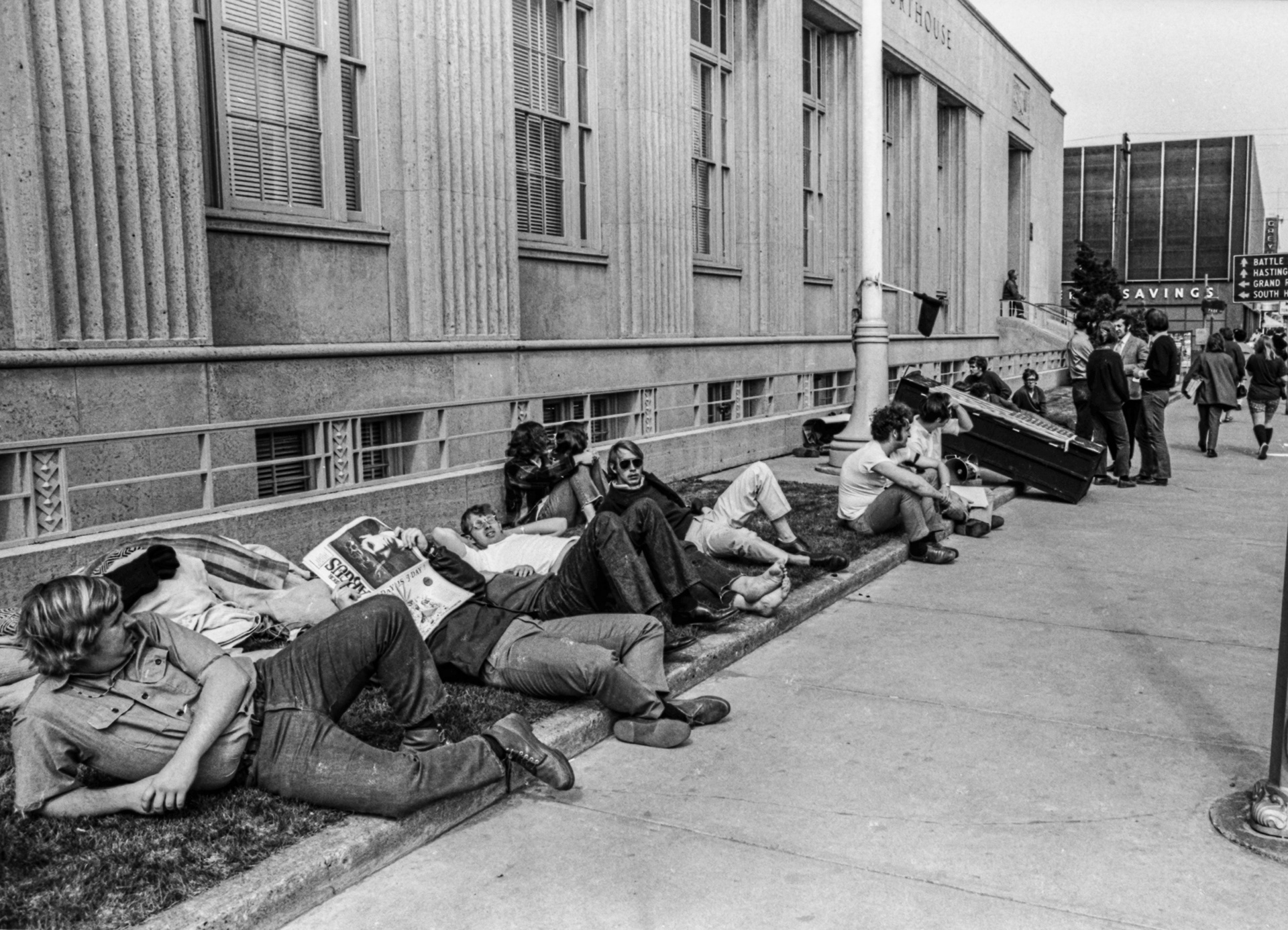 Anti-war sit-in at the County Courthouse, Kalamazoo