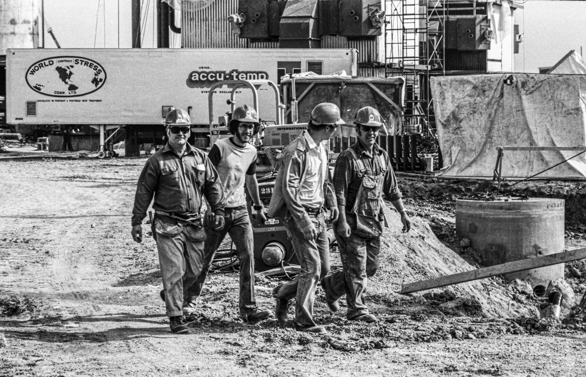 power plant construction workers