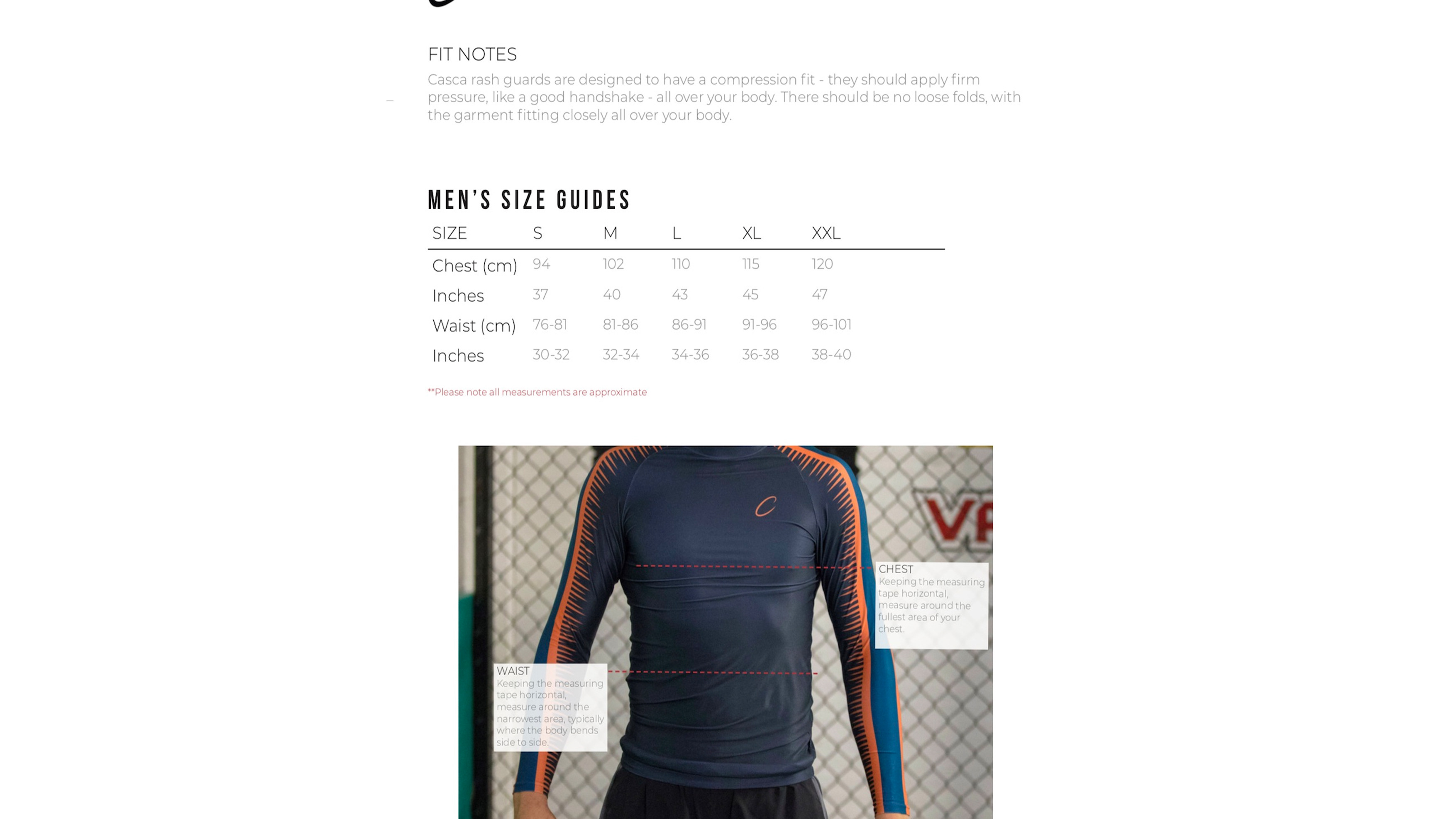 Men's Size Guides