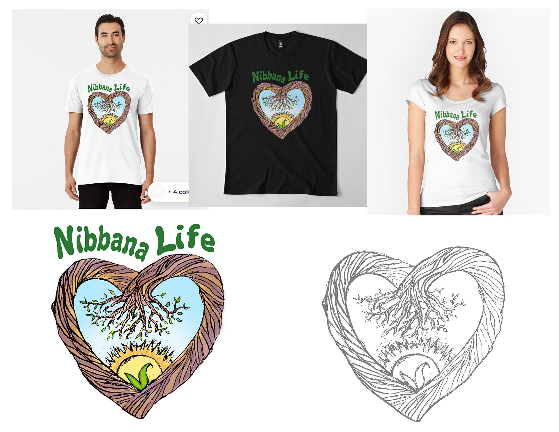 Nibbana Life CBD T-Shirt Design 1