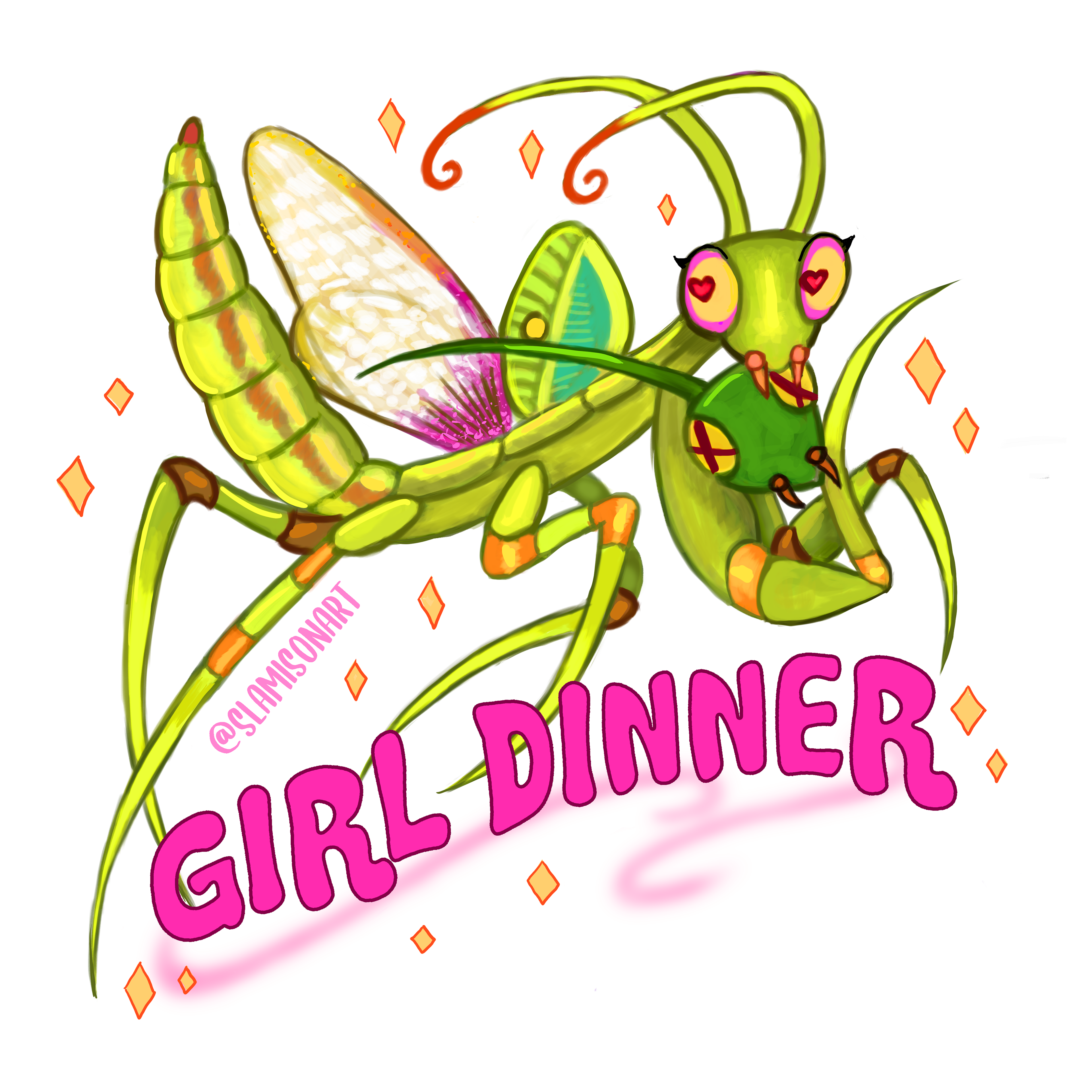 Girl Dinner-Sticker Design